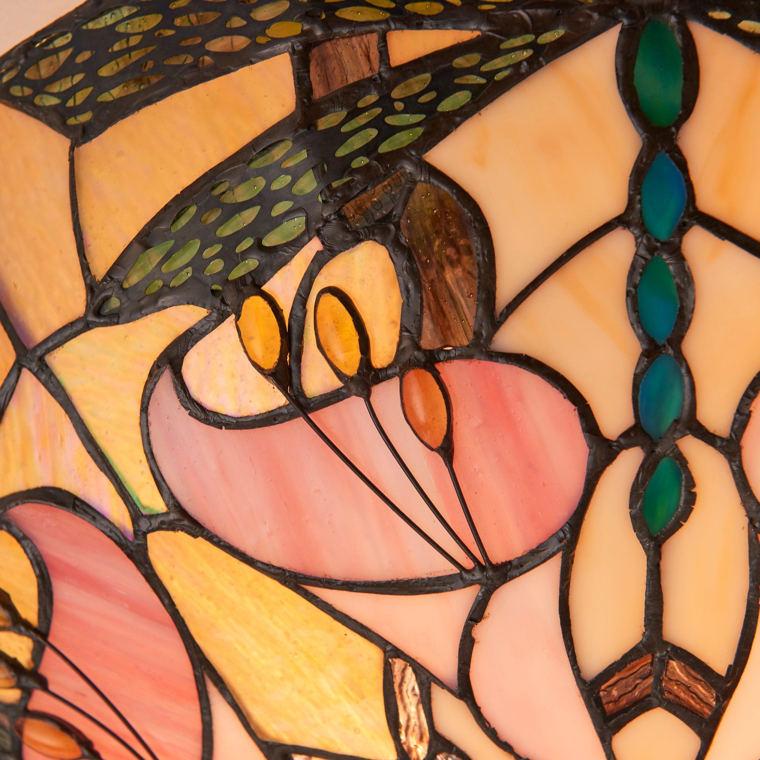 ashton tiffany flush ceiling light close up image