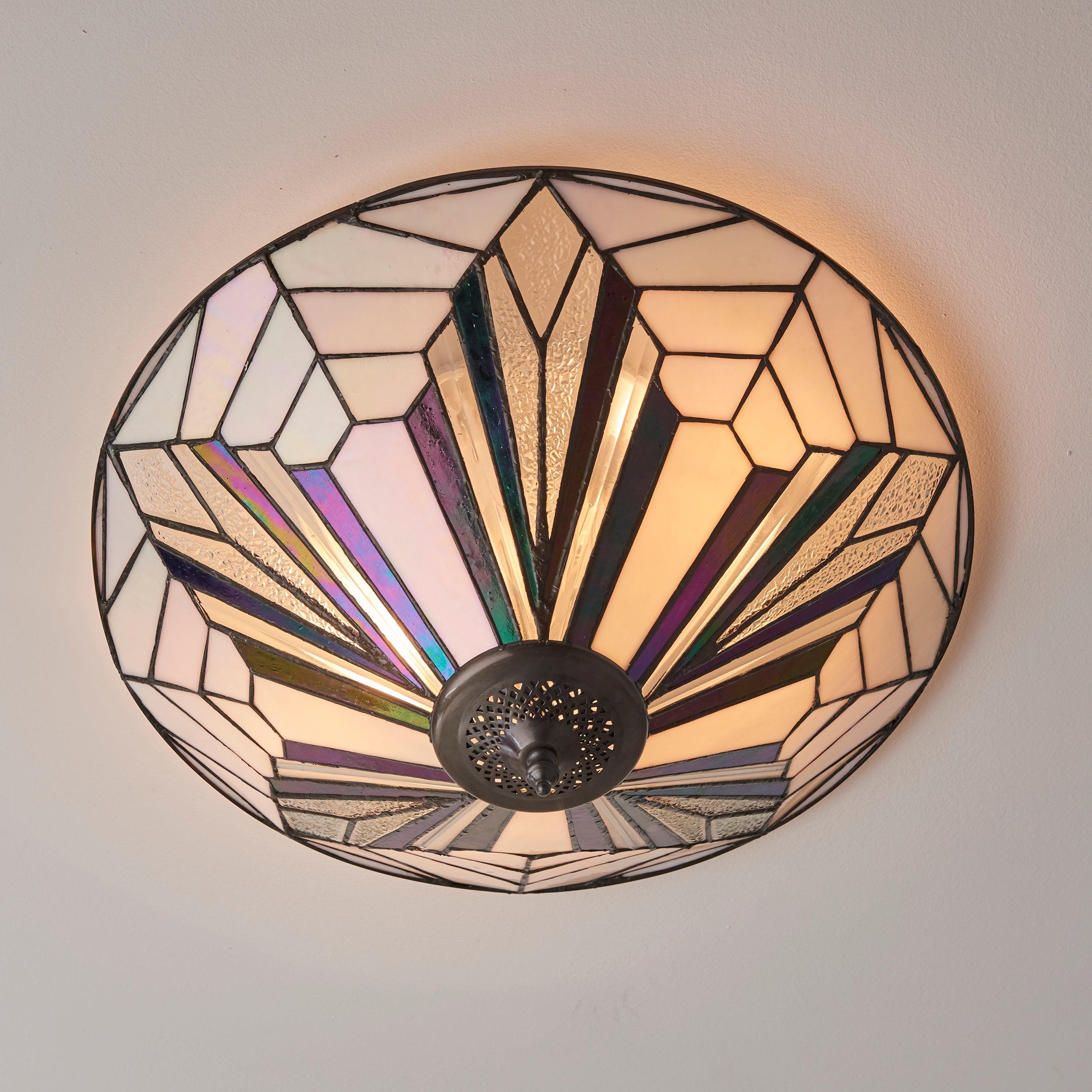 astoria tiffany flush ceiling light Living room lighting image
