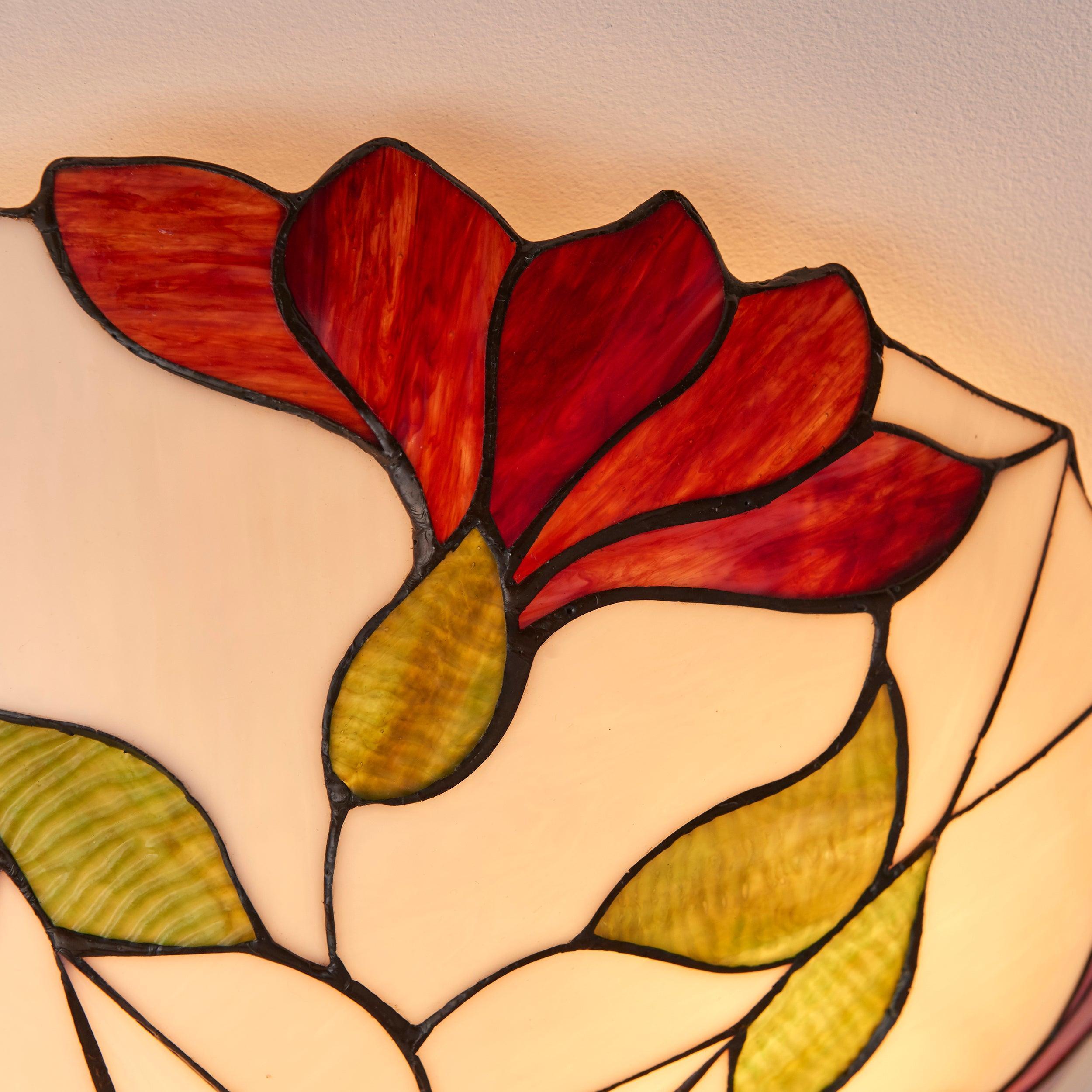 botanica tiffany flush ceiling light Hallway Lighting Close Up