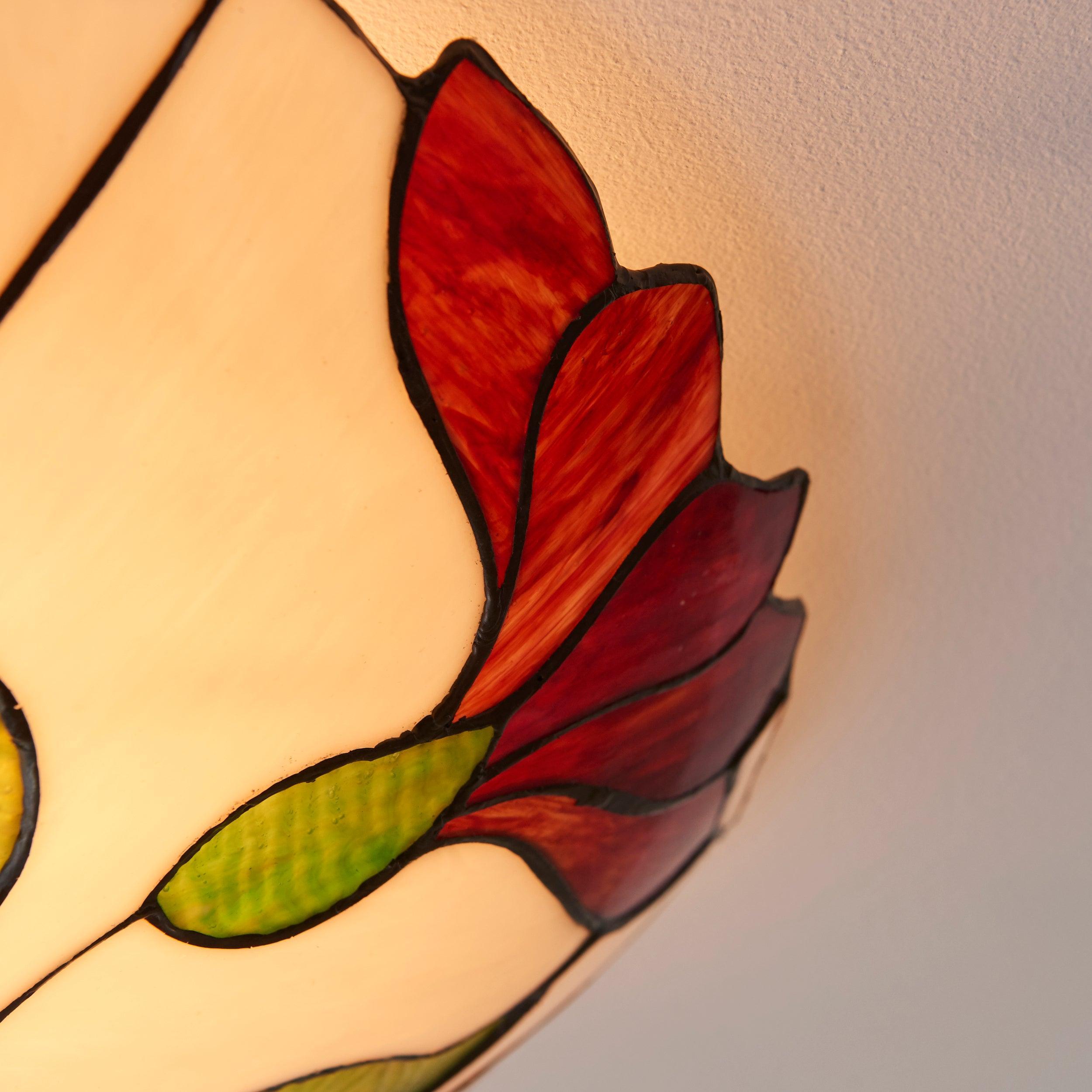 botanica tiffany flush ceiling light Bedroom Lighting lit image