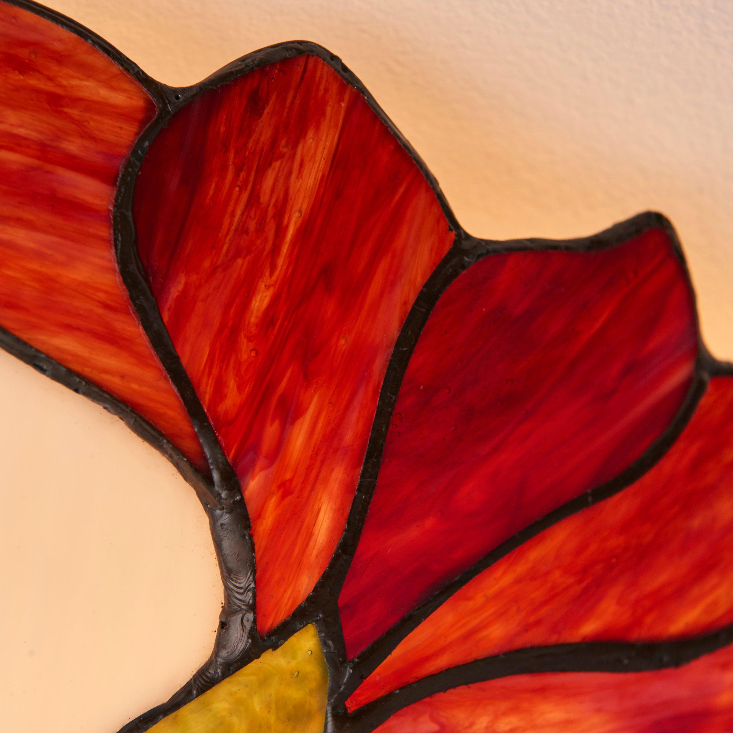 botanica tiffany flush ceiling light unlit close up image