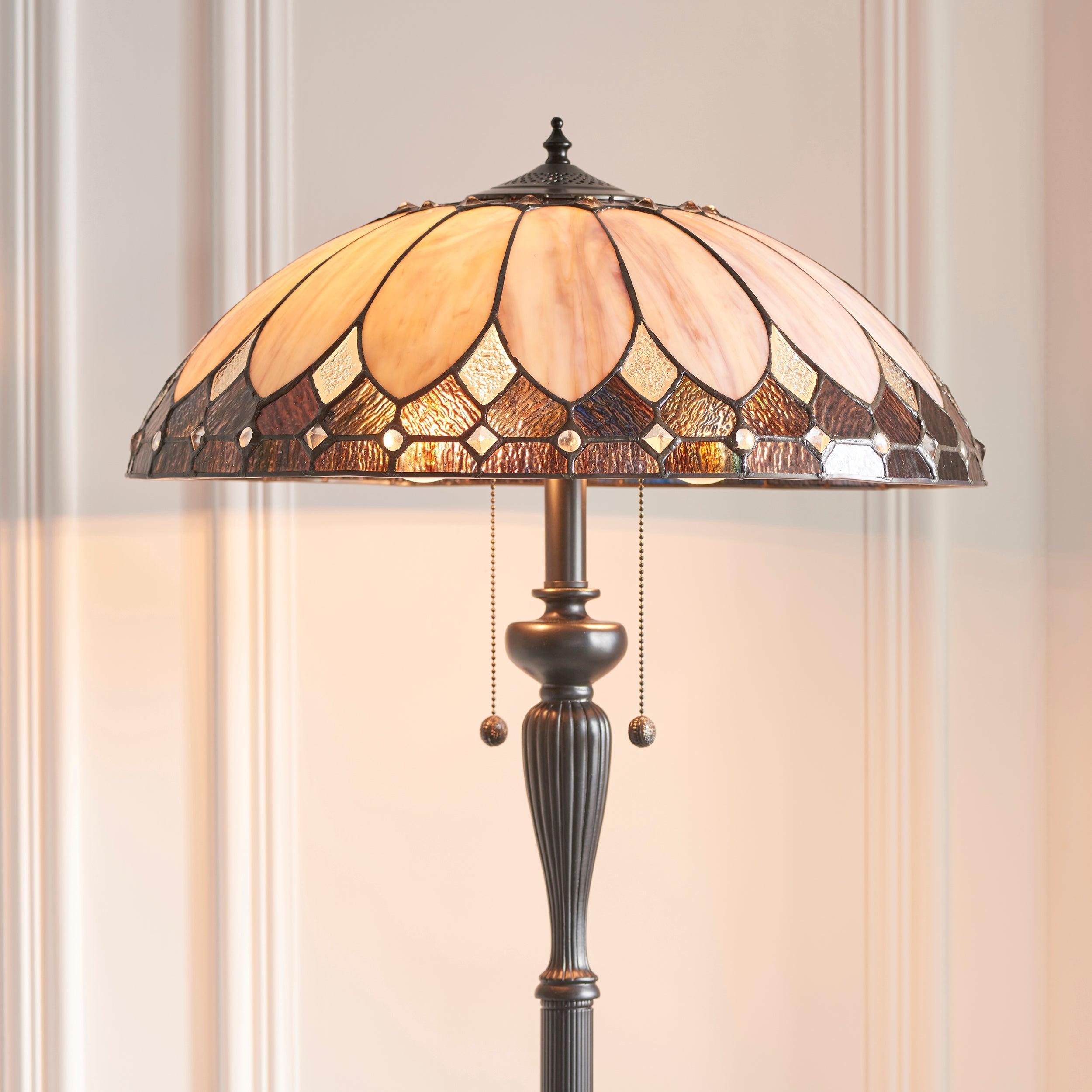 brooklyn tiffany floor lamp close up image
