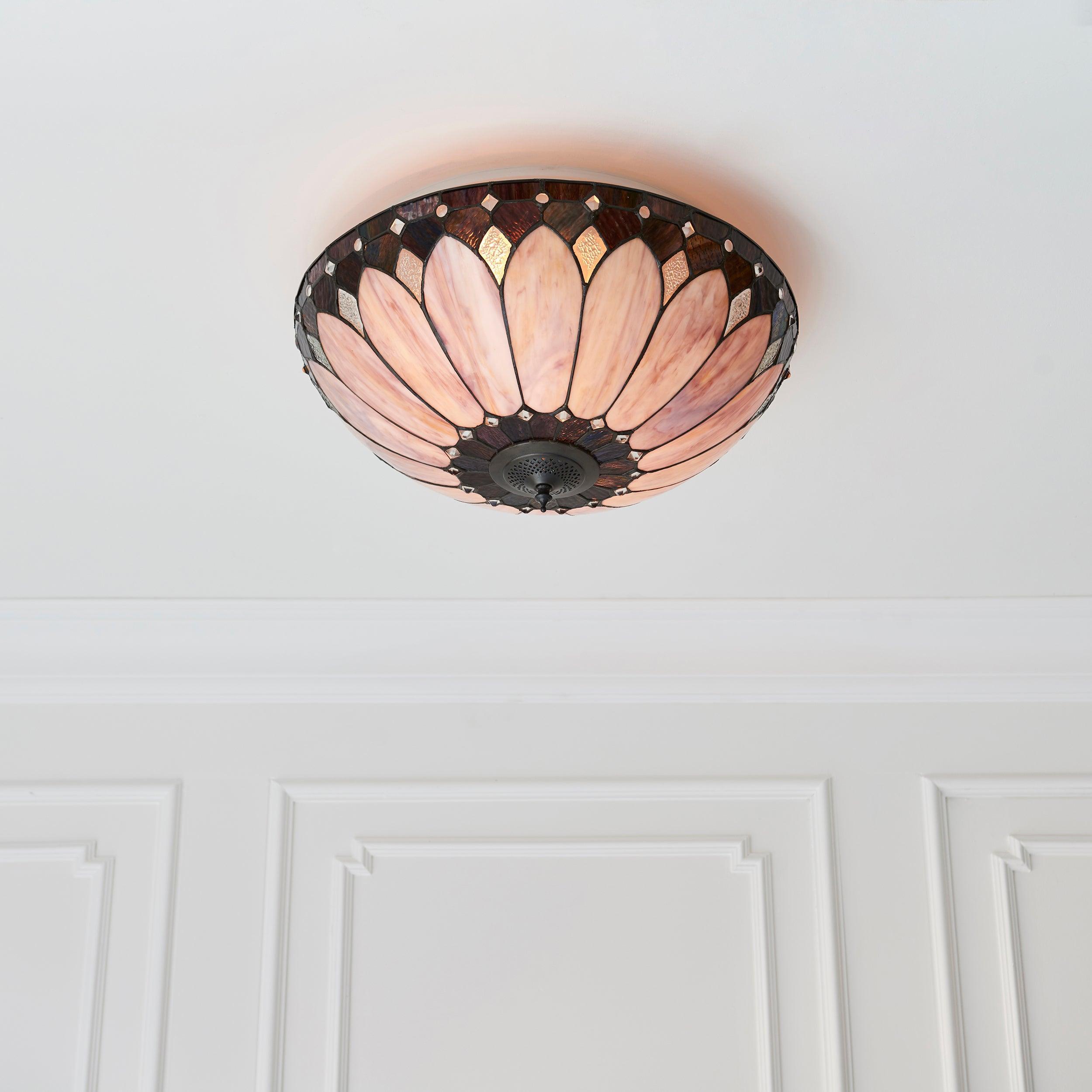 brooklyn tiffany ceiling flush light Hallway Lighting Image