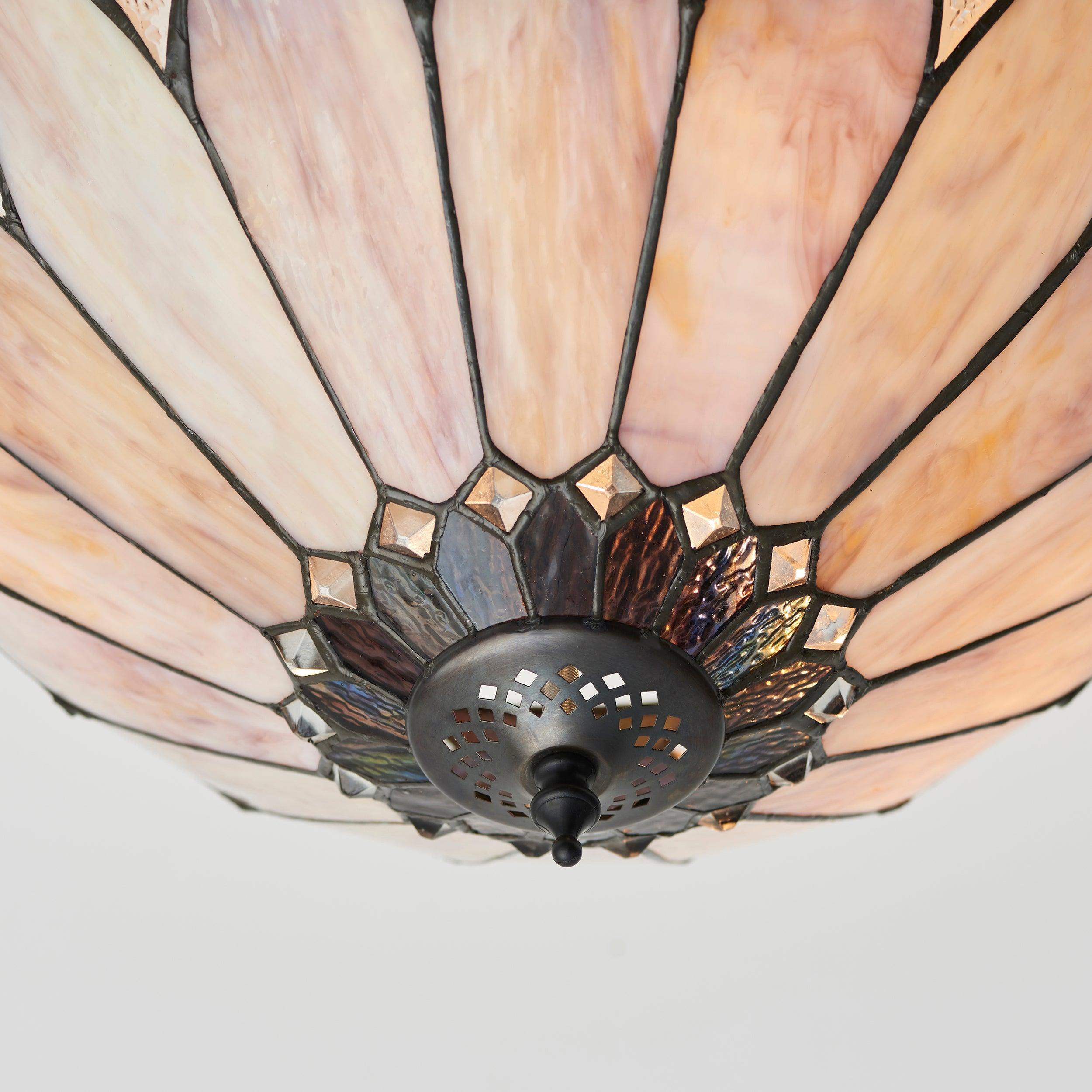 brooklyn tiffany semi flush ceiling light Living room lighting image
