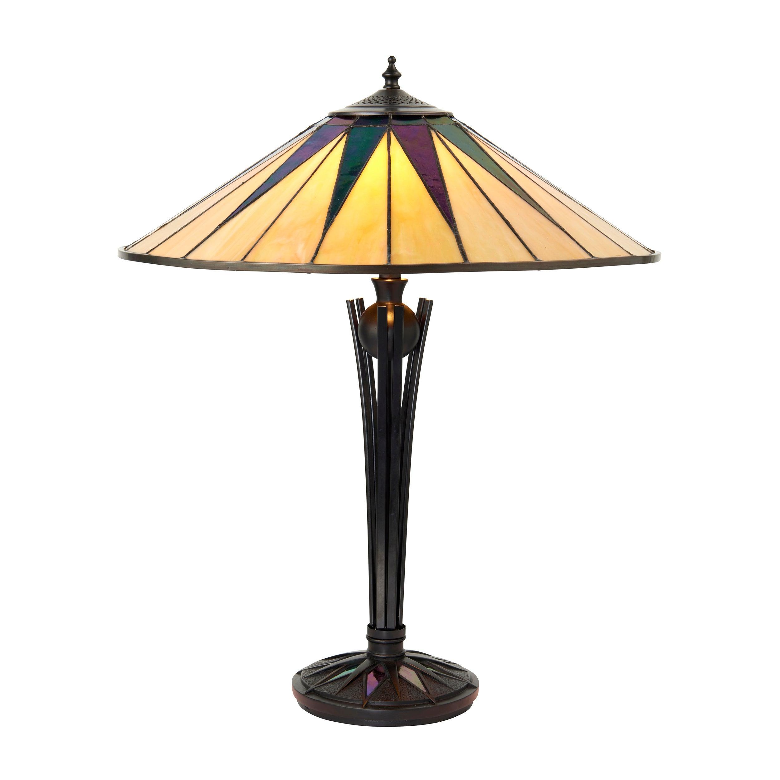 dark star tiffany table lamp Hallway Lighting Close Up