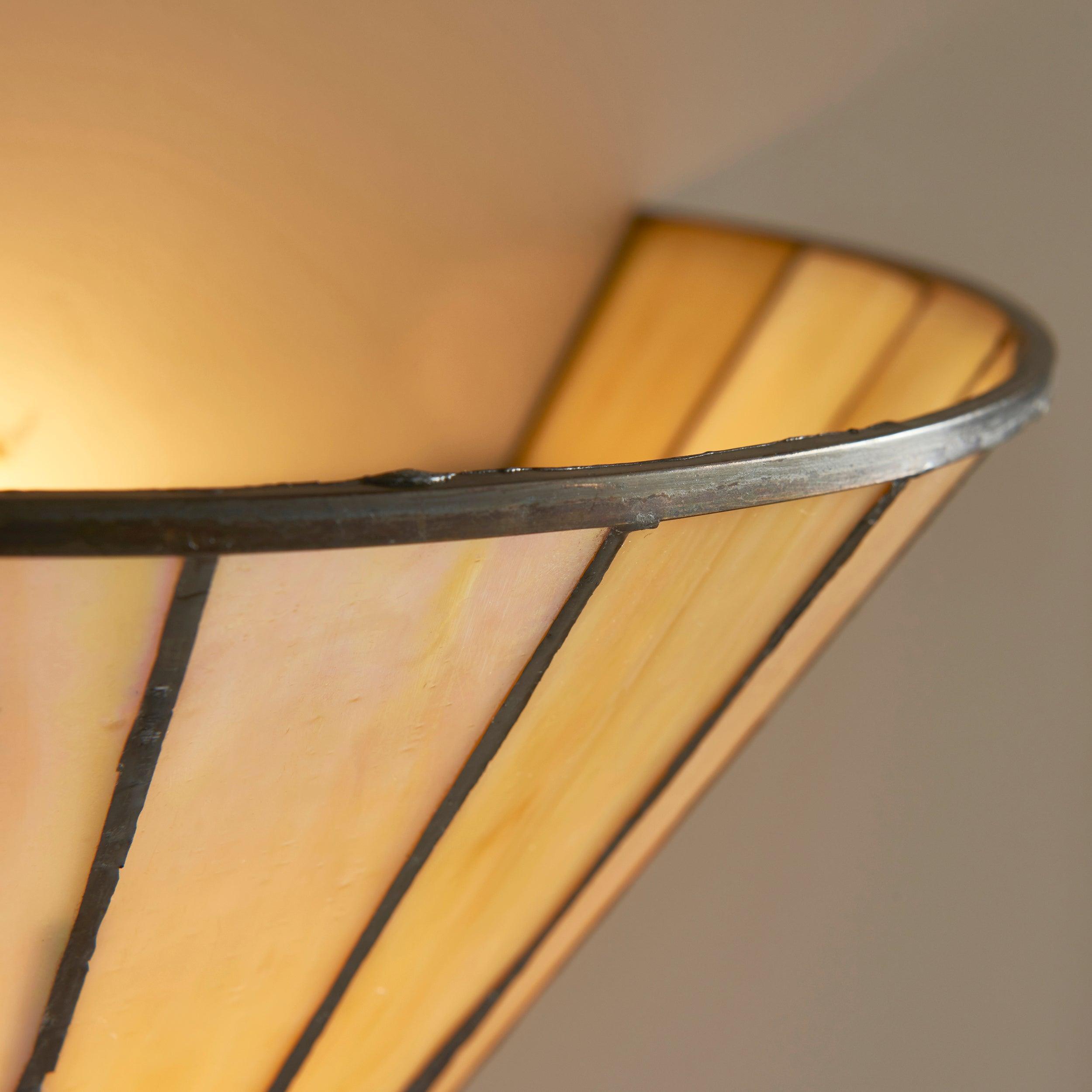 dark star tiffany wall light unlit close up image