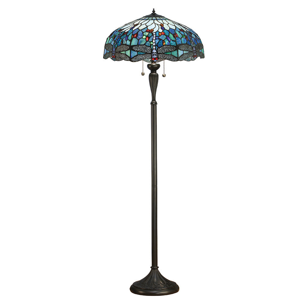 Interiors 1900 Blue Dragonfly Tiffany Floor Lamp