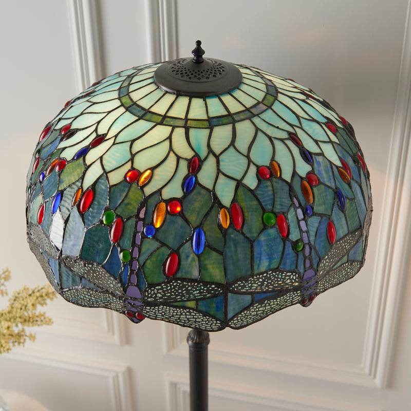 Interiors 1900 Blue Dragonfly Tiffany Floor Lamp