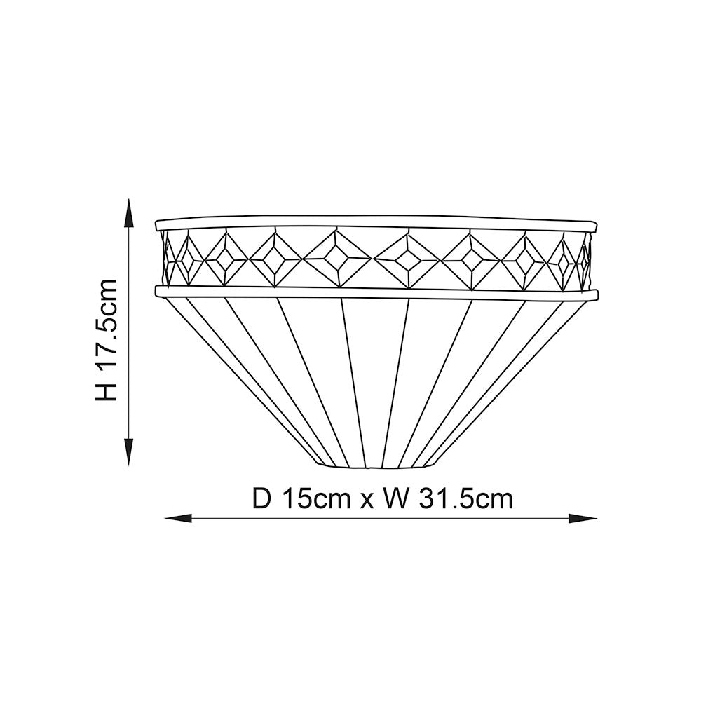 Interiors 1900 Fargo Tiffany Wall Light