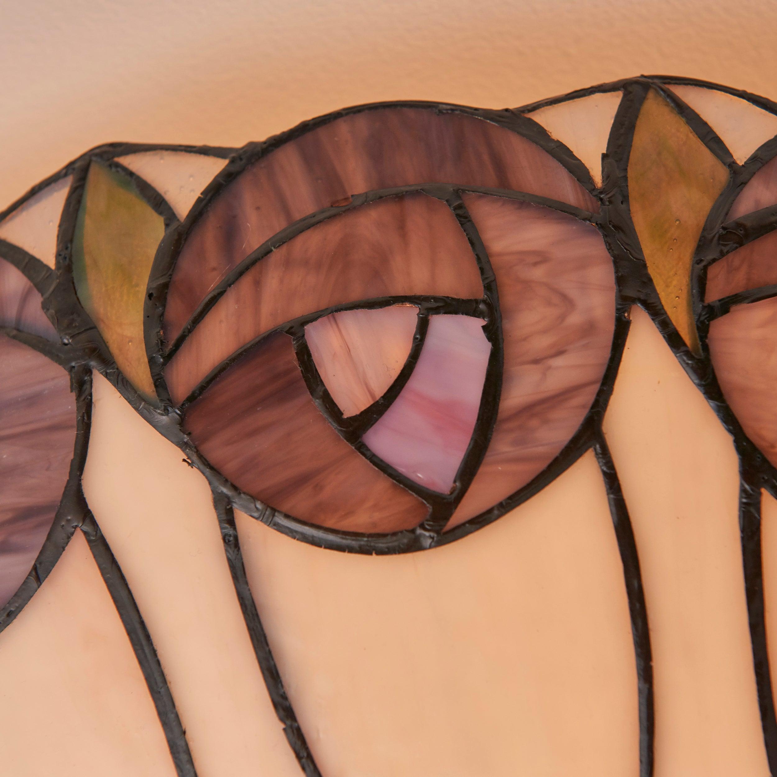 huchinson tiffany celing flush light Hallway Lighting Close Up