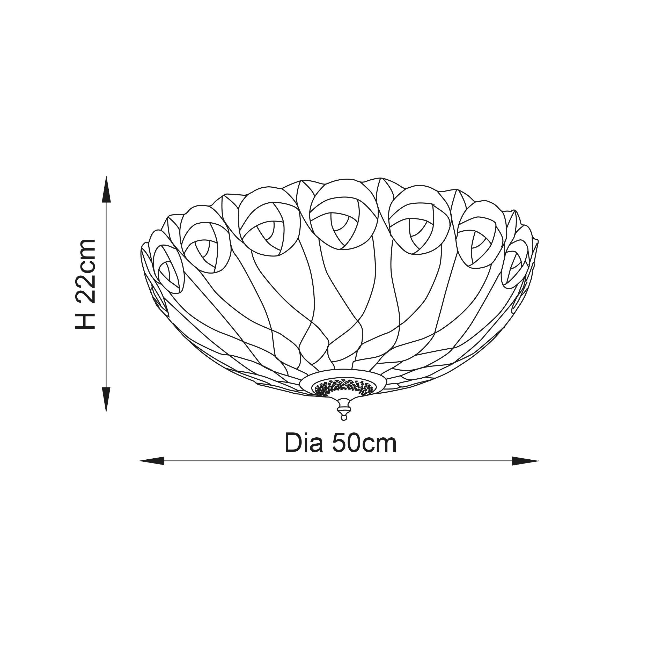 huchinson tiffany celing flush light close fitting image