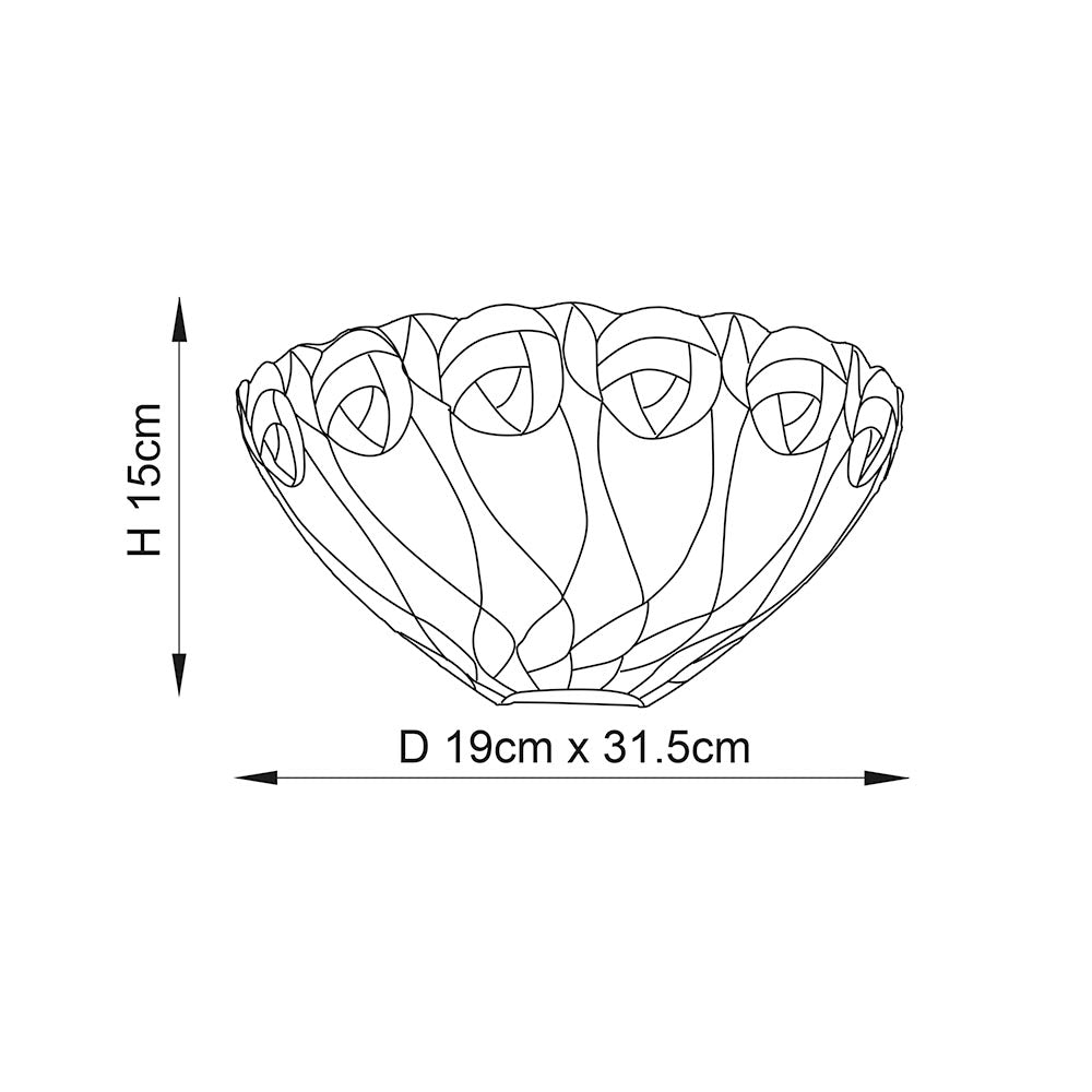 Interiors 1900 Hutchinson Tiffany Wall Light — alternate view