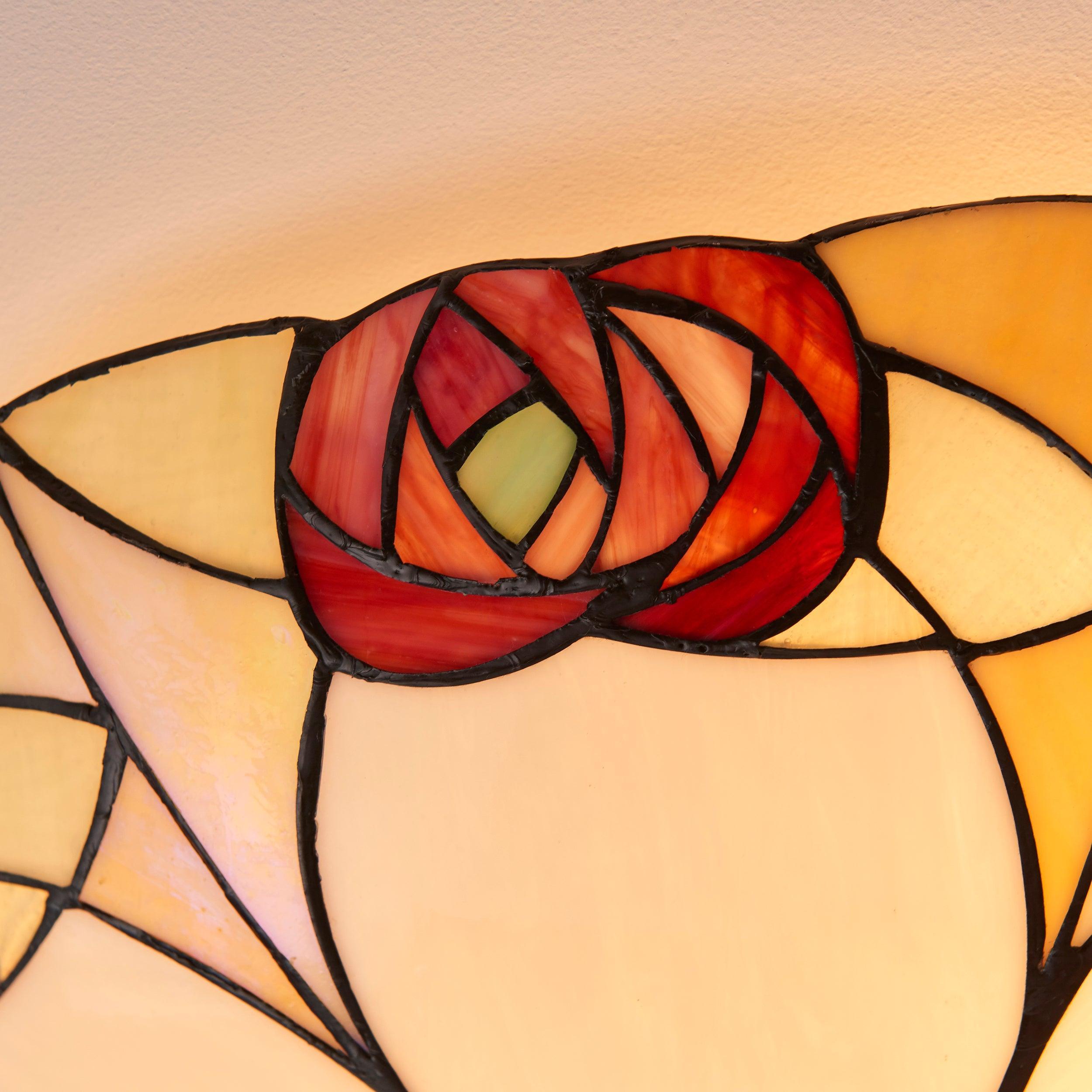 ingram tiffany ceiling flush light Hallway Lighting Close Up