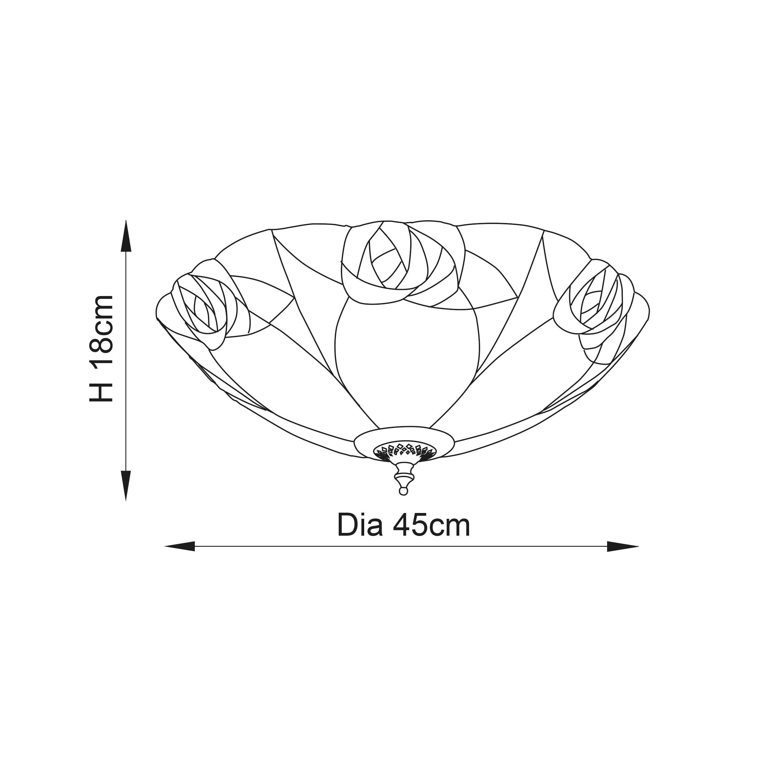 ingram tiffany ceiling flush light Living room close up image