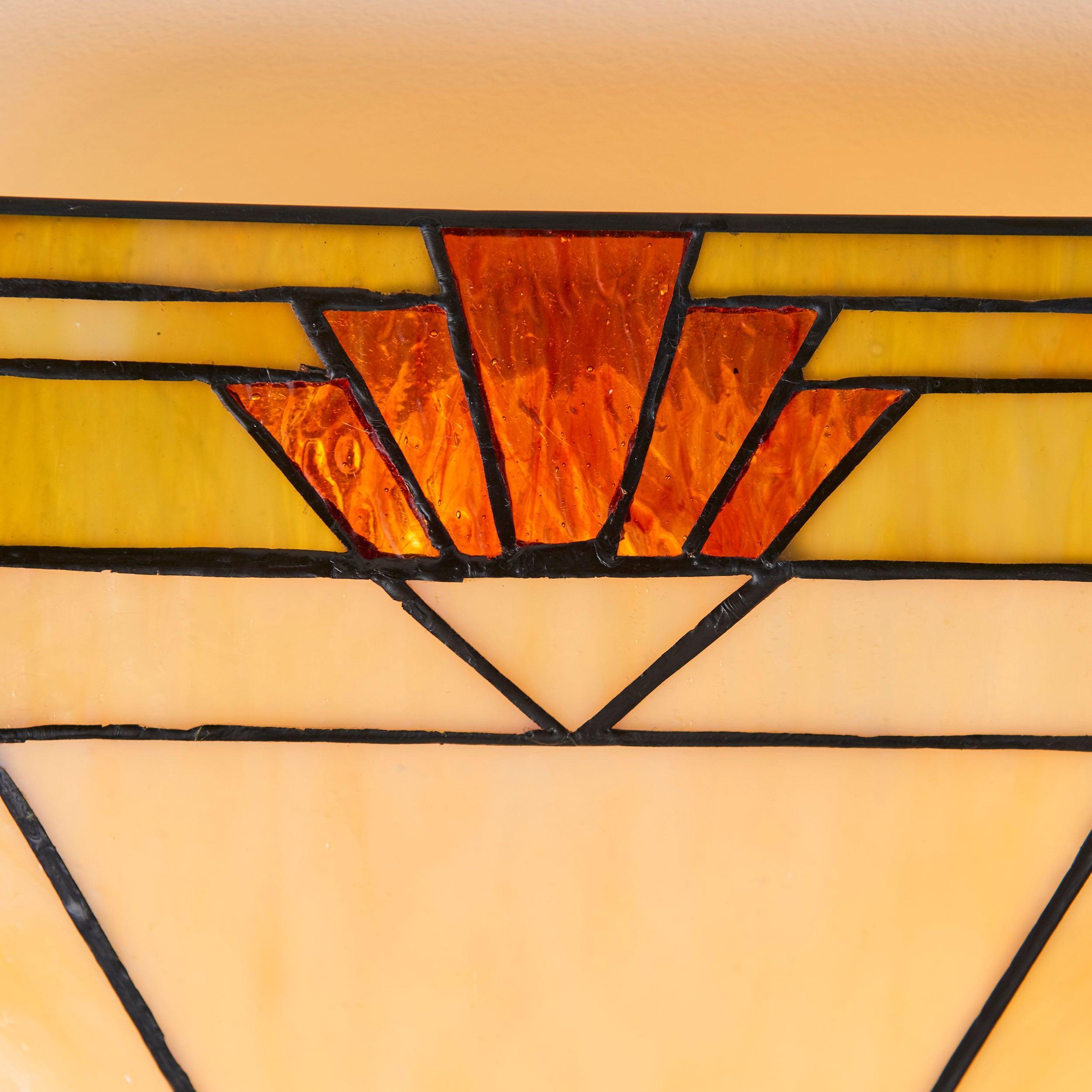 nevada tiffany ceiling flush light Hallway Lighting Close Up