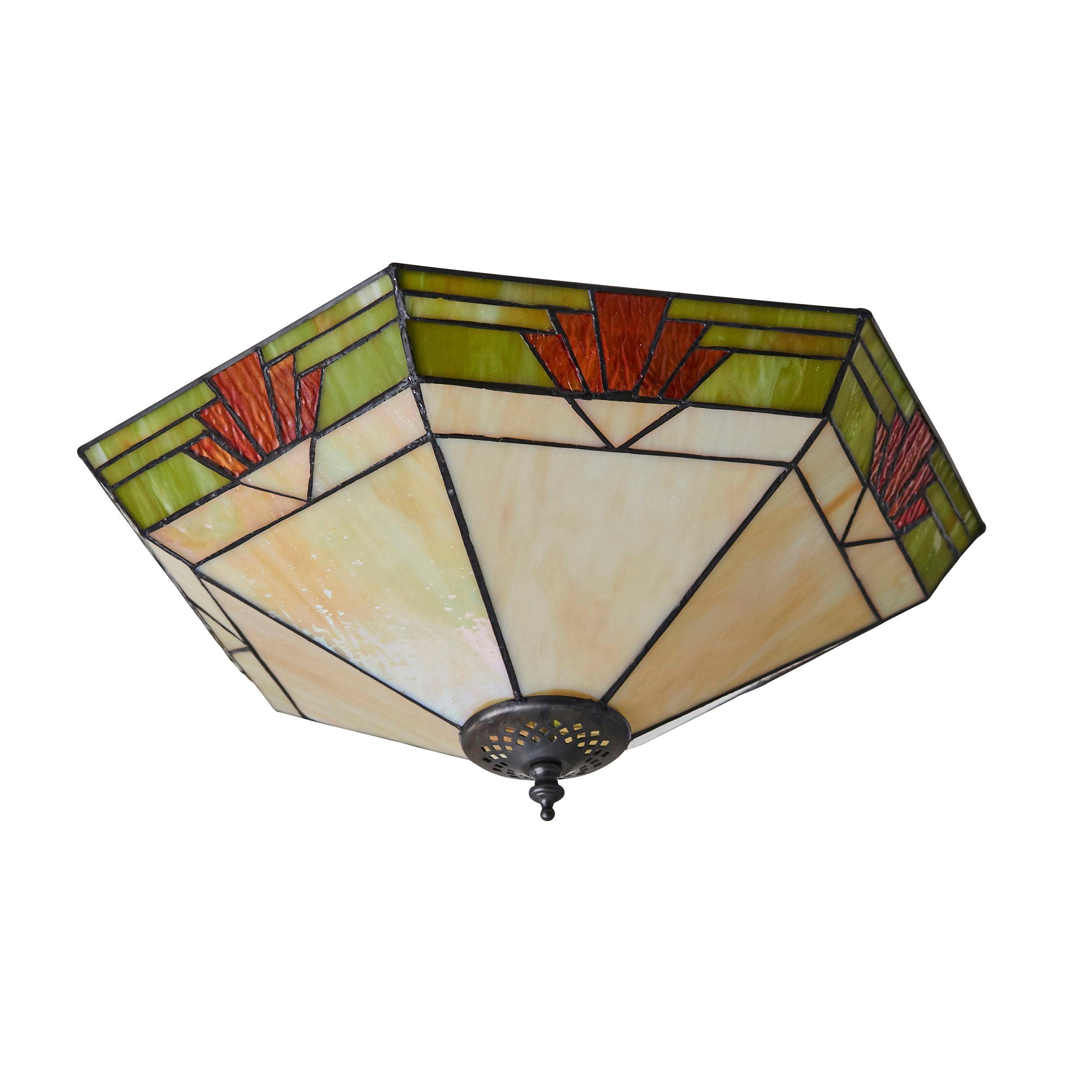 nevada tiffany ceiling flush light Living room lighting image