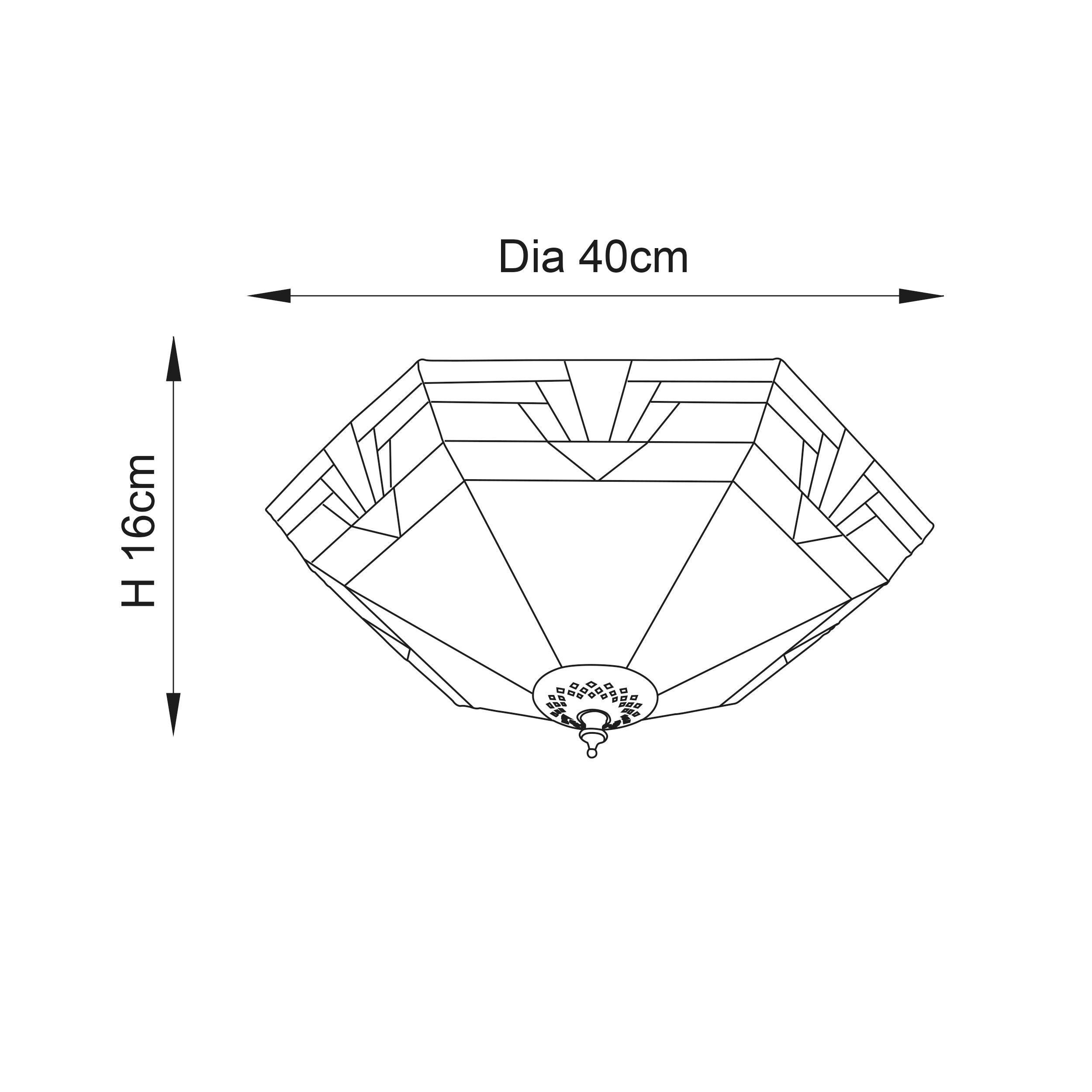 nevada tiffany ceiling flush light Diammable LED Lamp Image