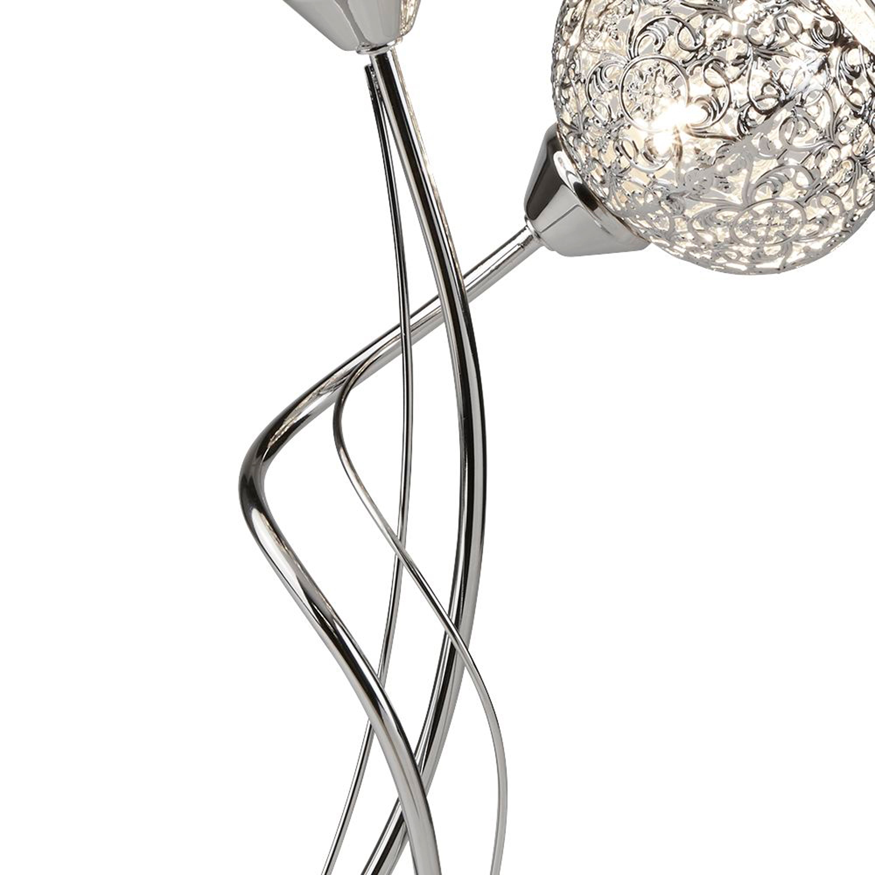 Searchlight Souk 2 Light Chrome Table Lamp