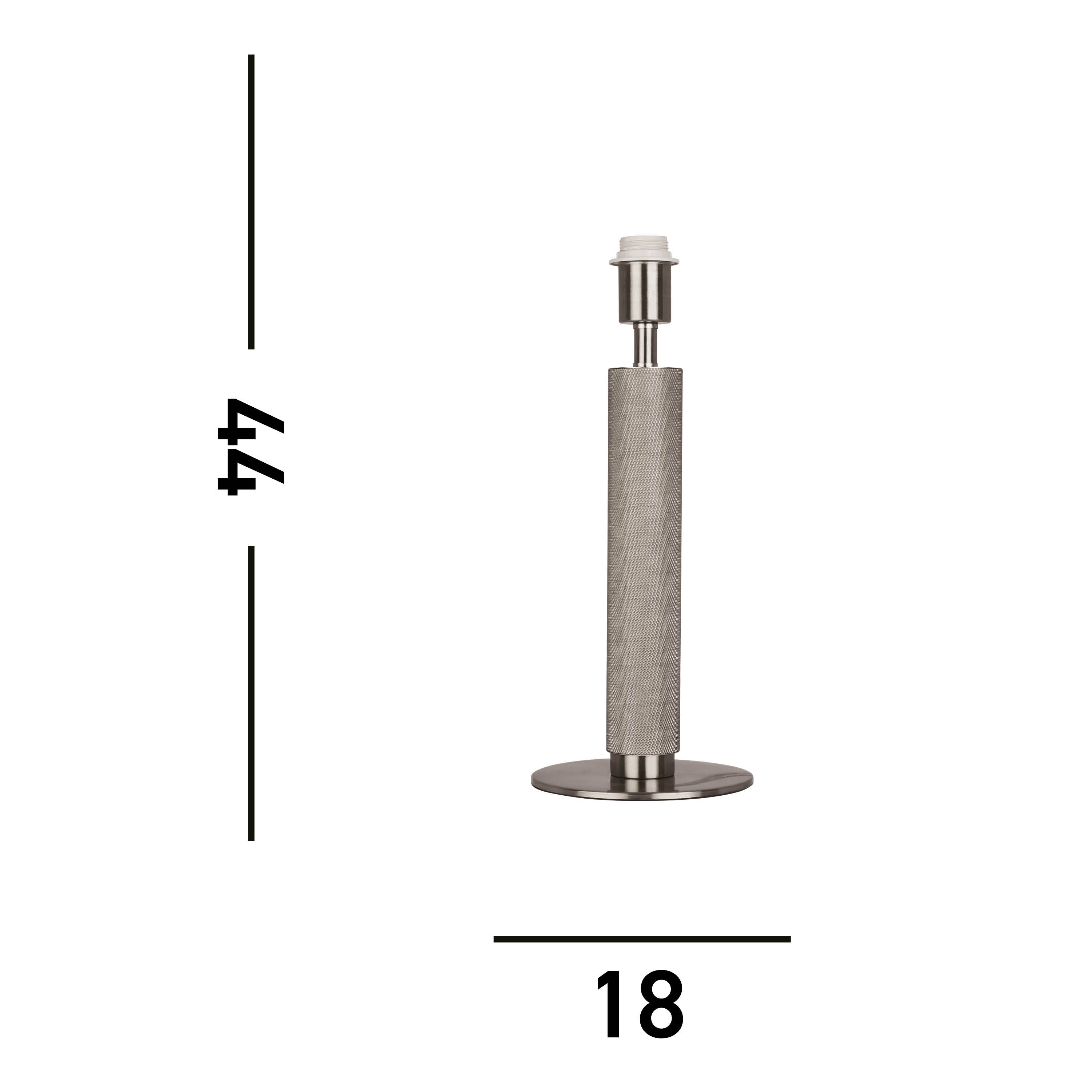 Base Only - London Table Lamp - Knurled Silver