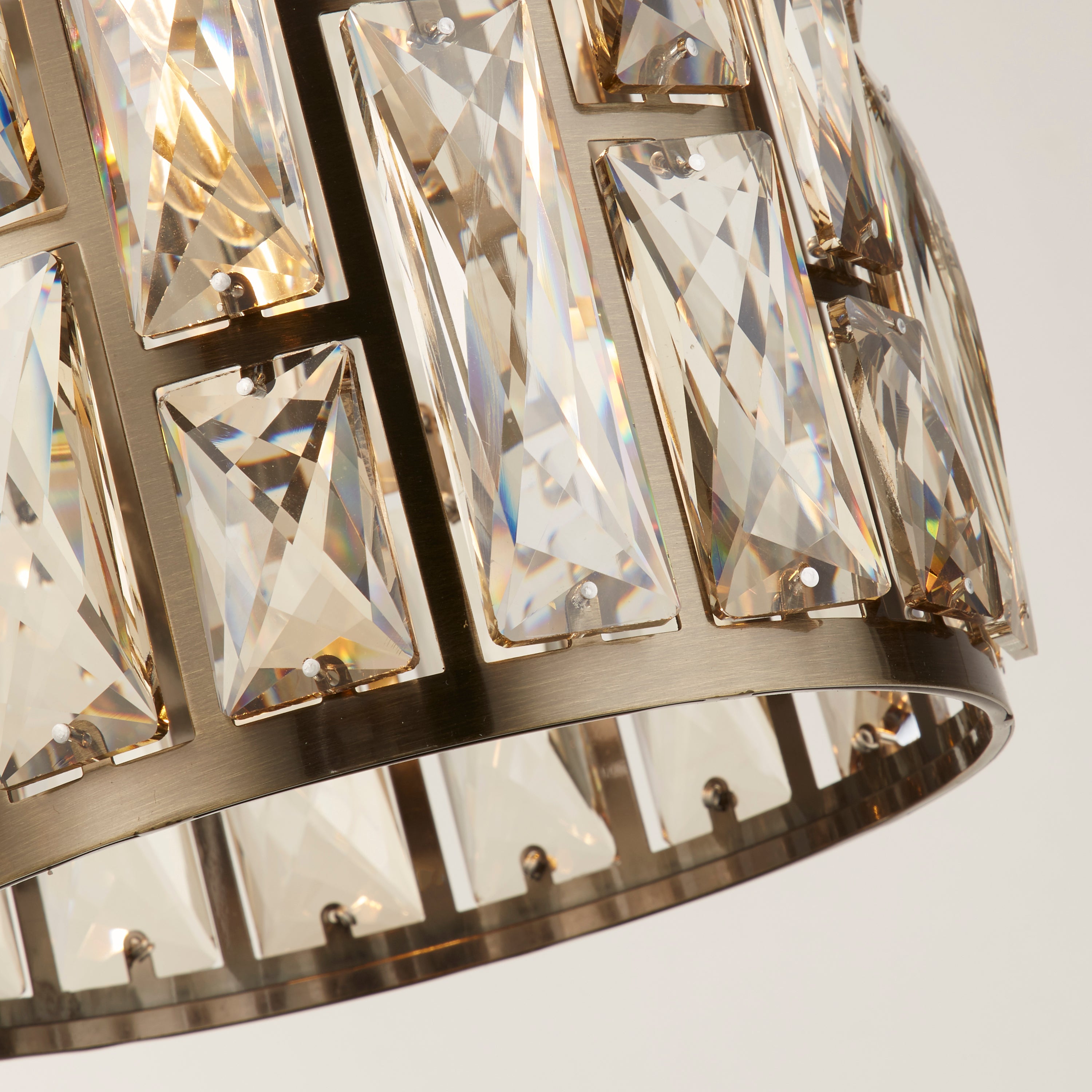 Searchlight Bijou Brass & Champagne Glass Pendant