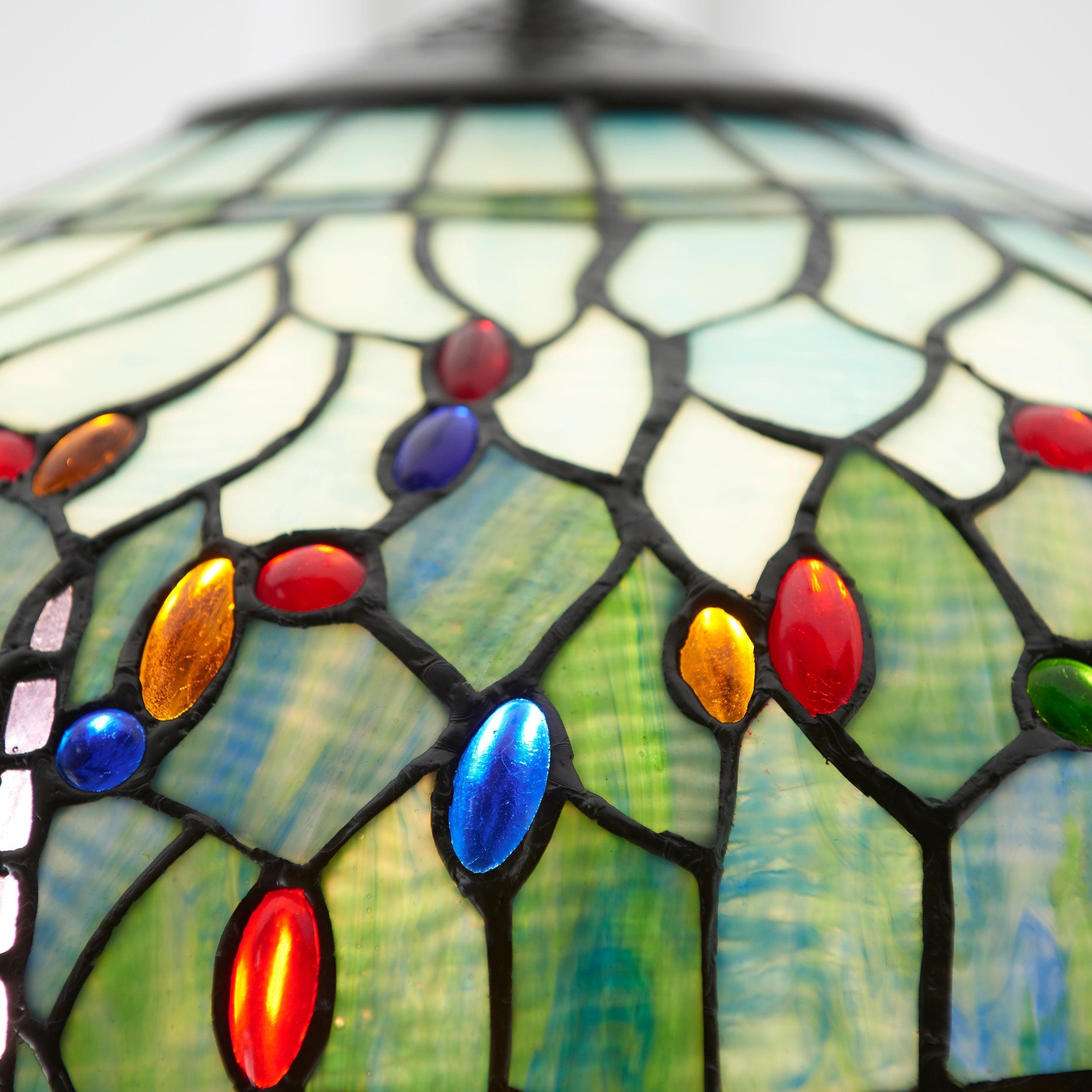 blue dragonfly large tiffany pendant light Hallway Lighting Image