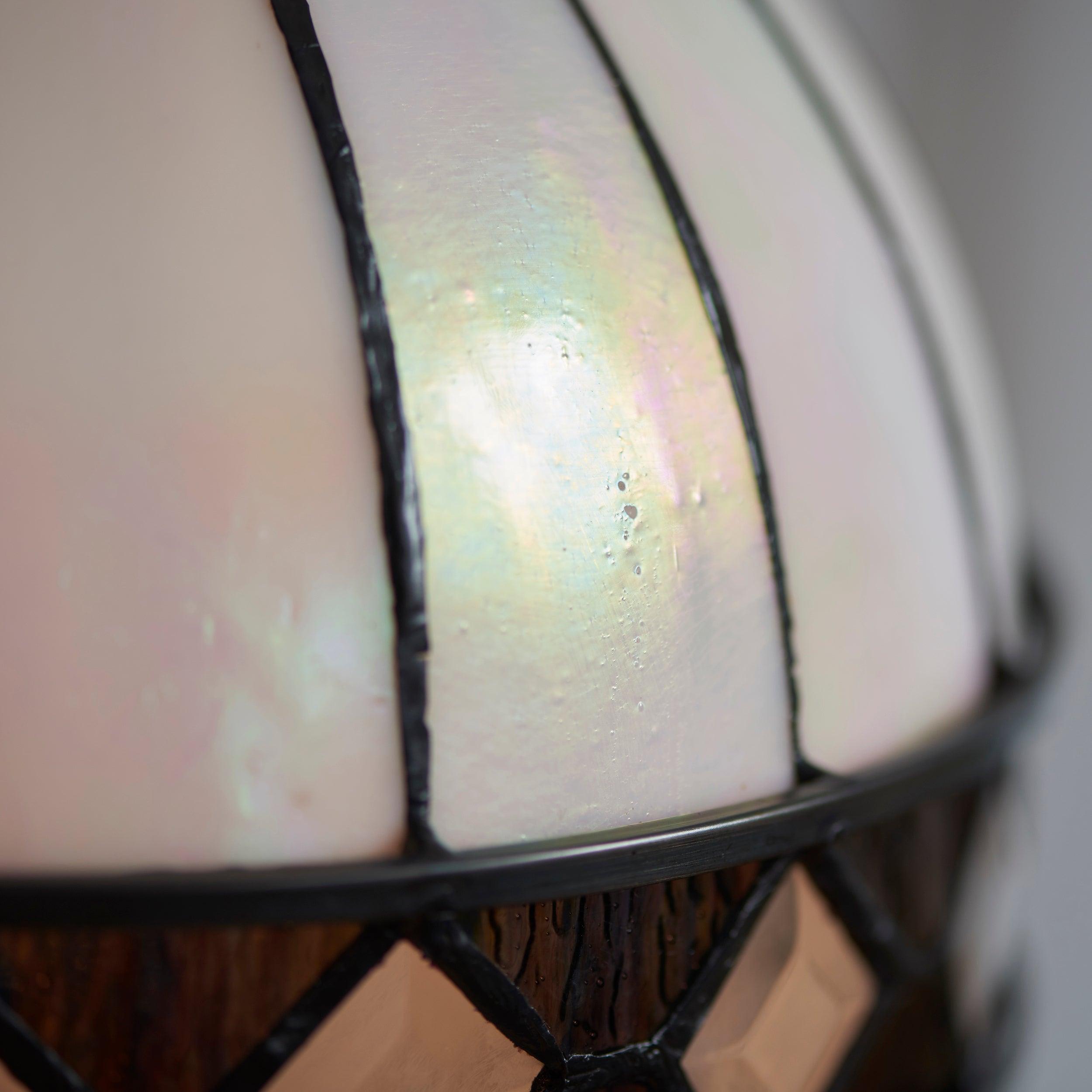 tiffany large sphere pendant light adjustable chain Bedroom Lighting lit image