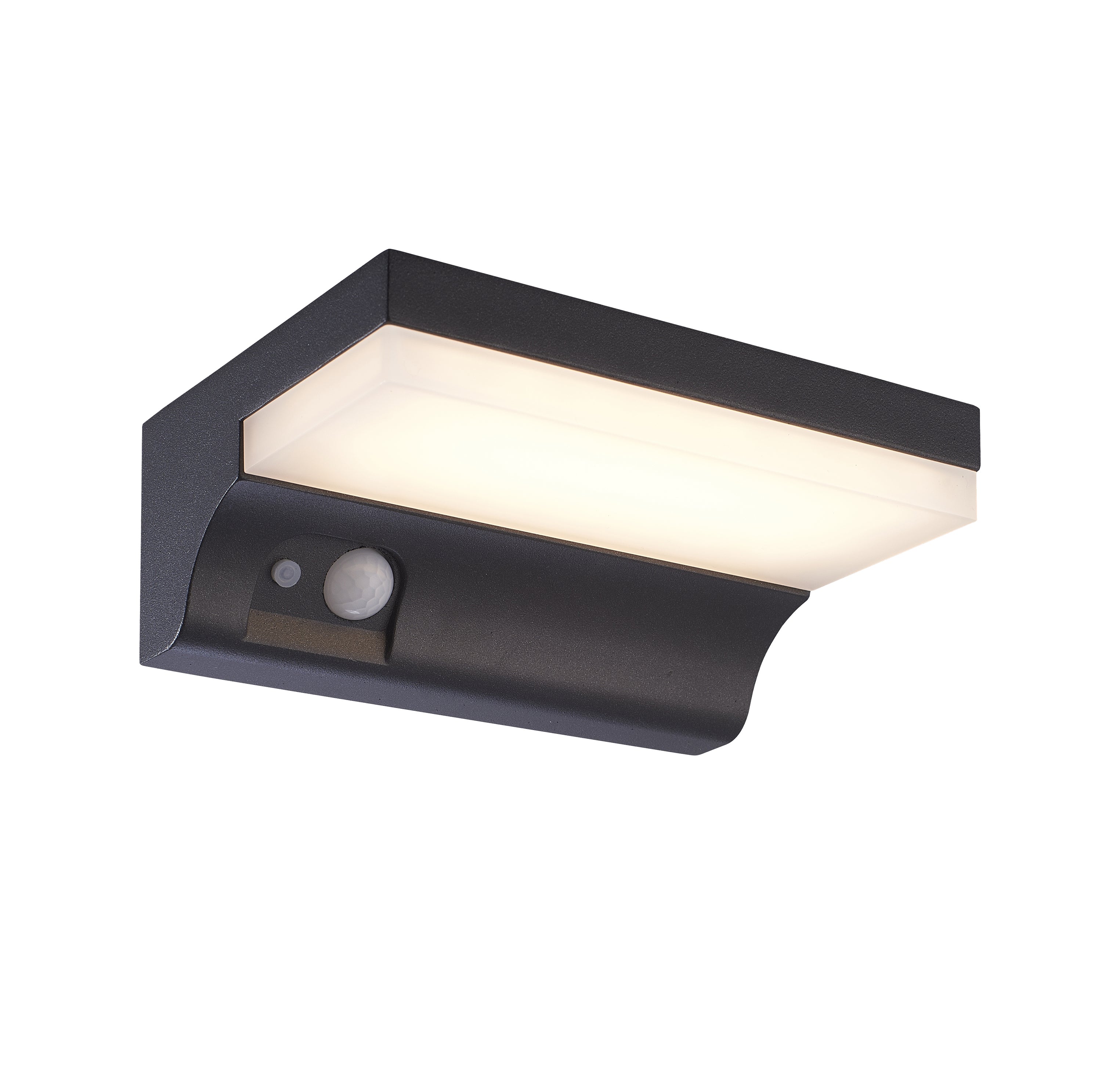 Searchlight Solar Black LED Outdoor Wall Light - 6cm