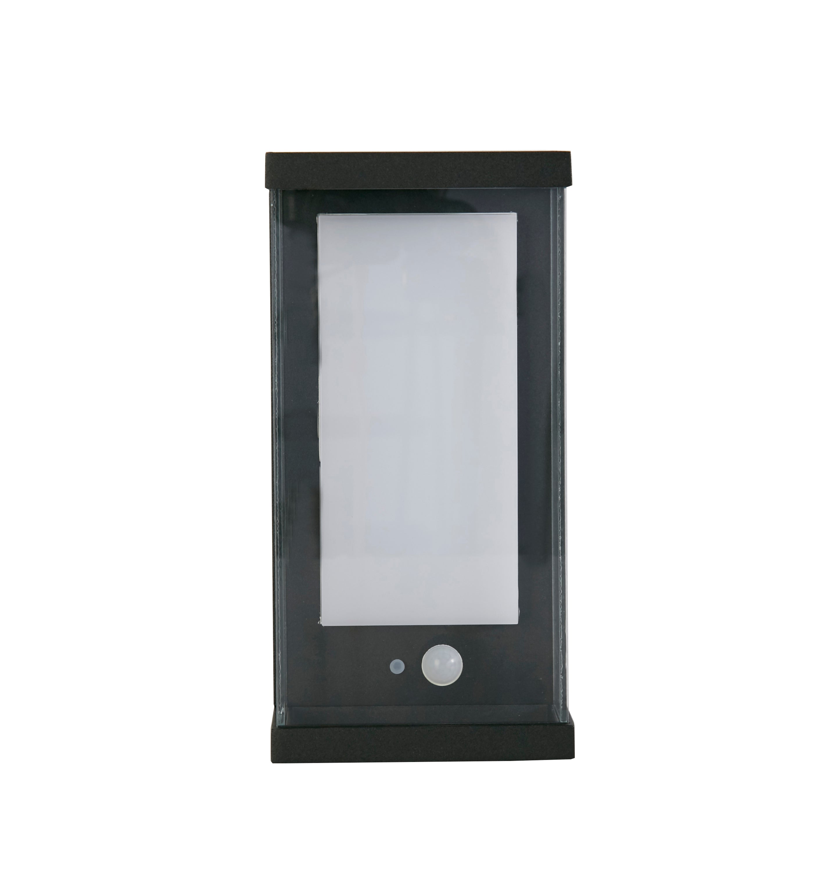 Searchlight Solar Black LED Outdoor Wall Light - 25.3cm