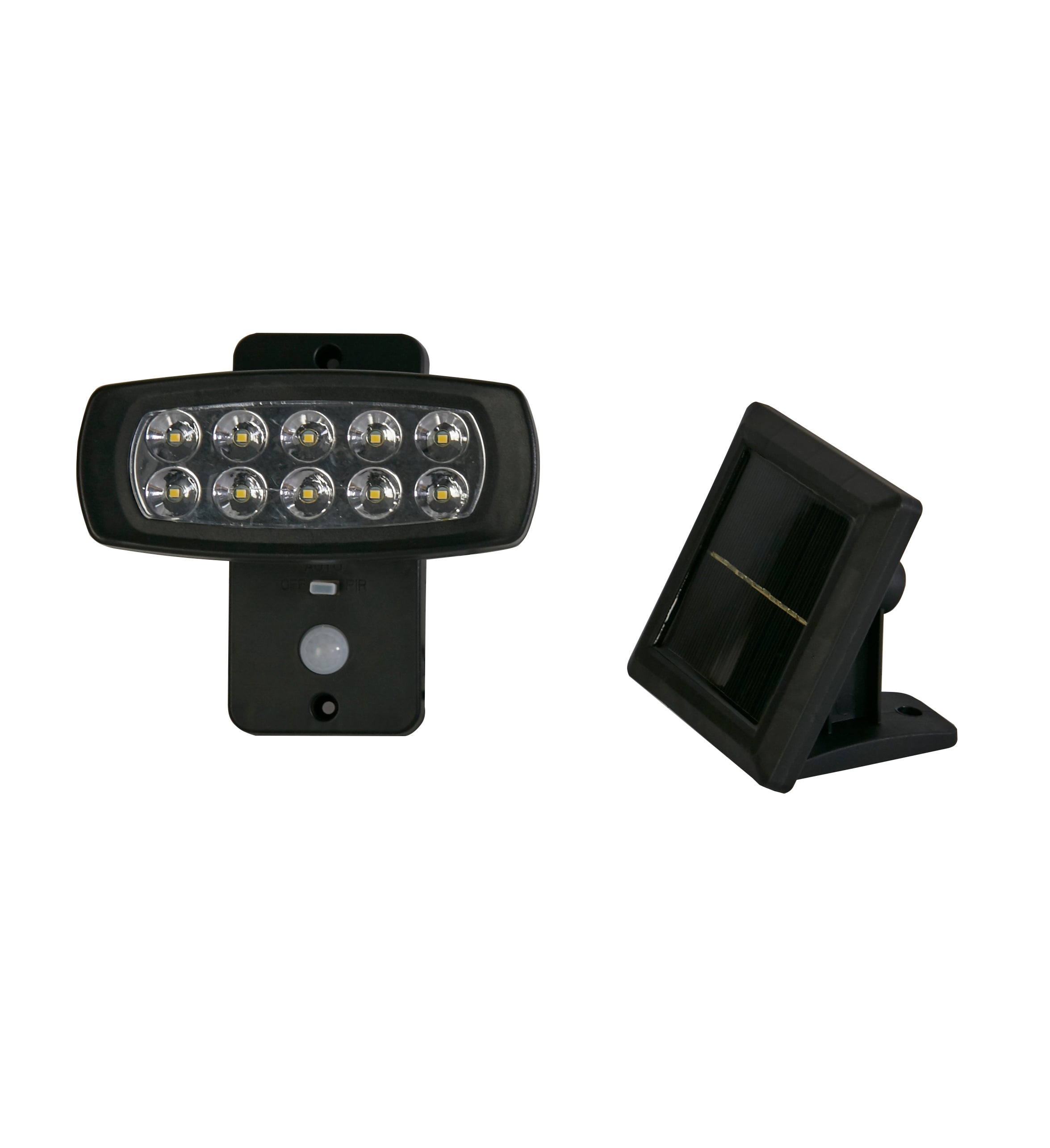 Searchlight Solar Black LED PIR Outdoor Wall Light - 10cm