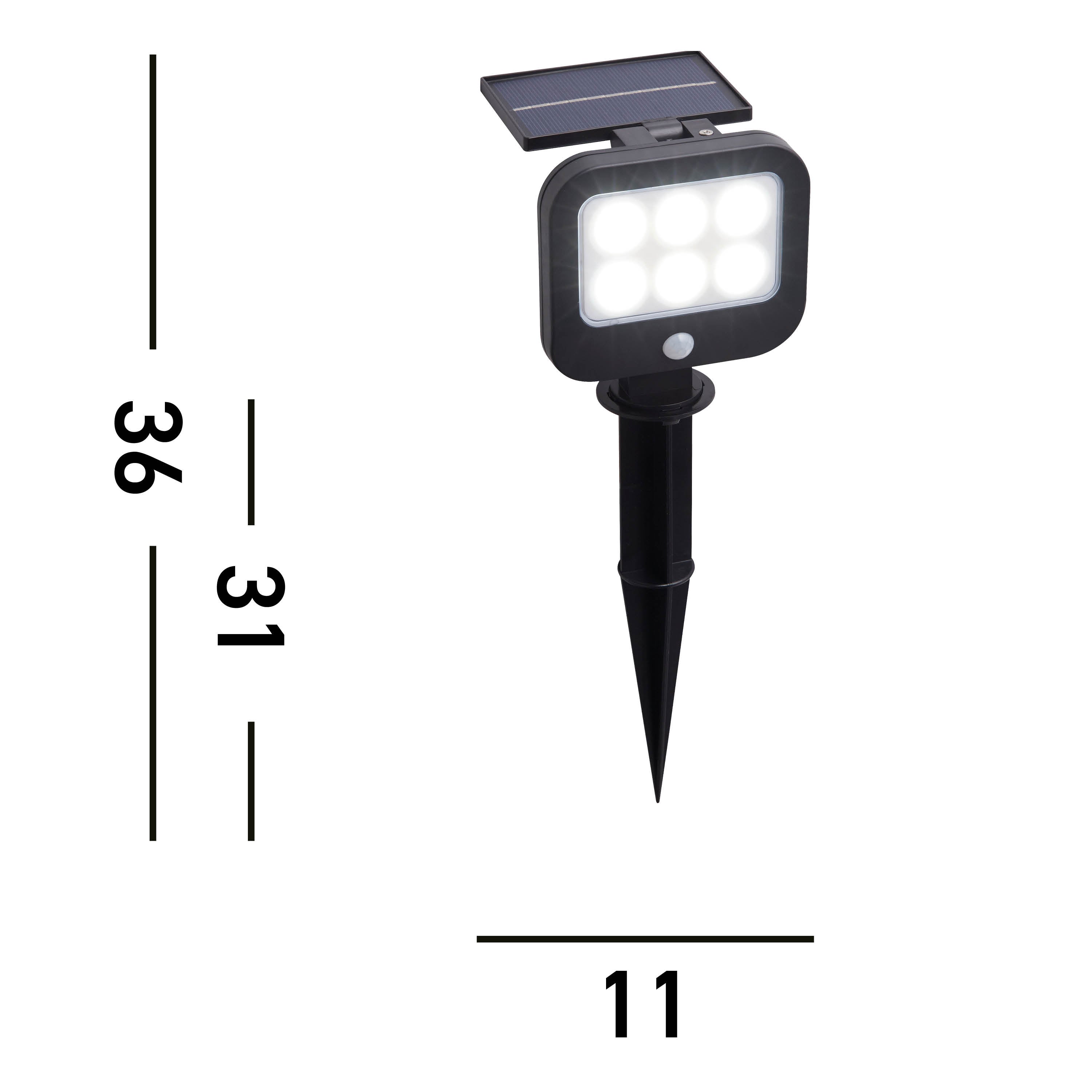Searchlight Solar Black PIR Outdoor Spike