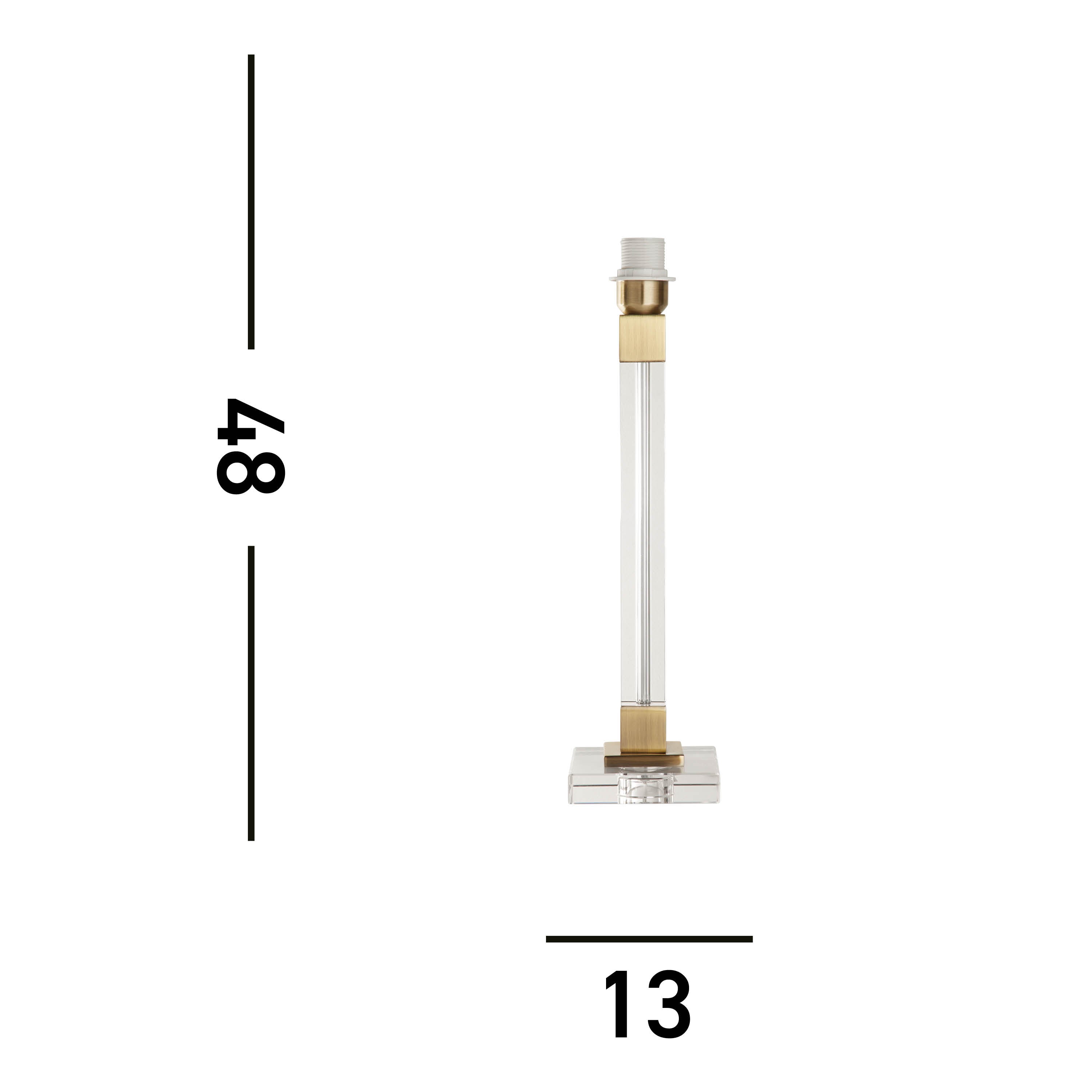 Base Only - Scarborough Table Lamp - Brass Metal & Crystal