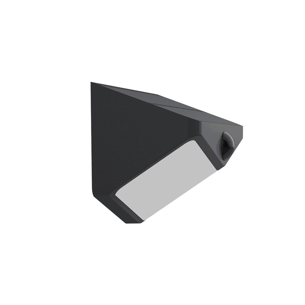 Lutec Wings PIR Outdoor LED Solar Wall Light - Black