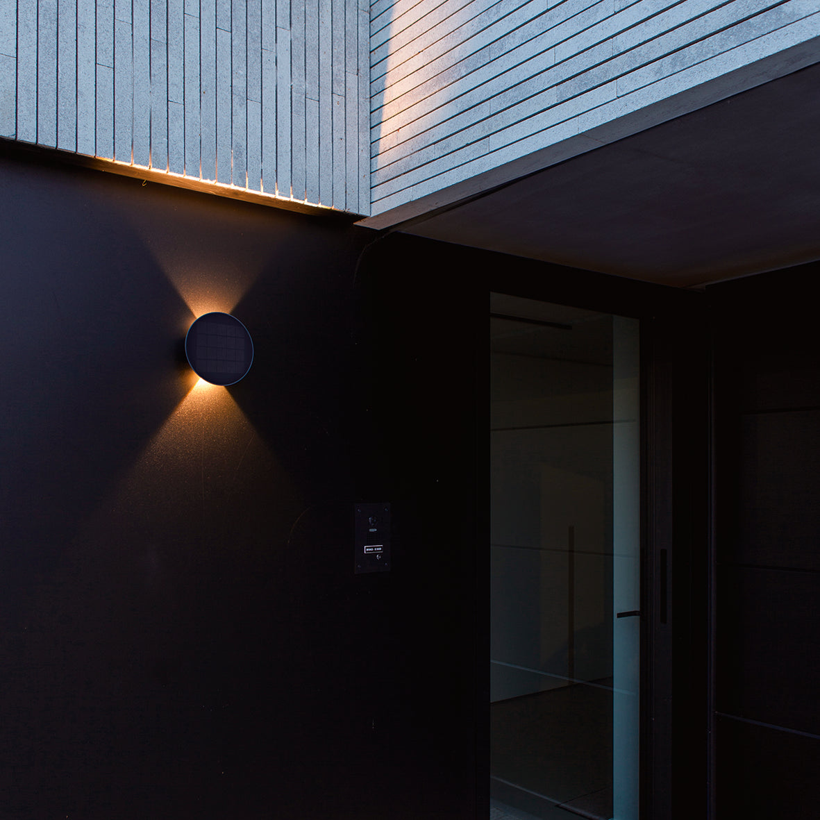 Lutec Belka LED Solar Grey Wall Light