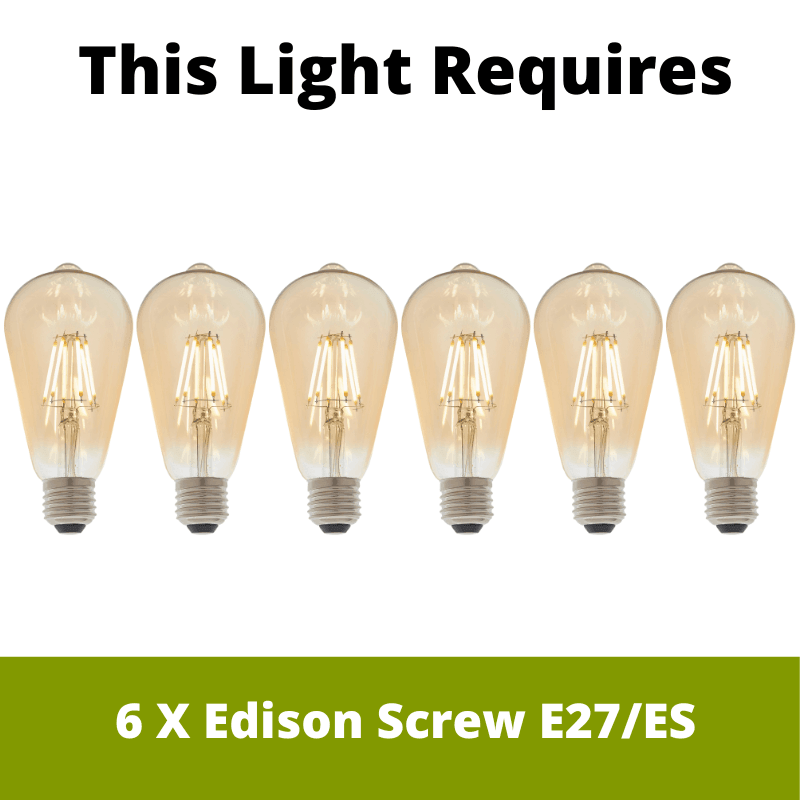 woody 6 light black ash wood ceiling pendant by searchlight lighting, LED Lamp Bulb Guide