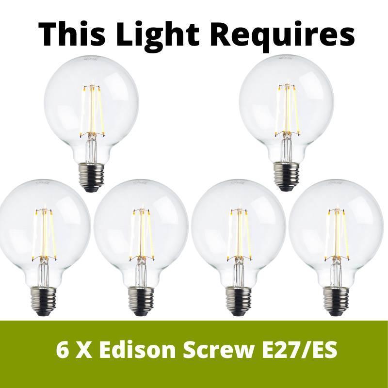 studio 6lt semi flush ceiling light by Endon Lighting LED Lamp Bulb Guide