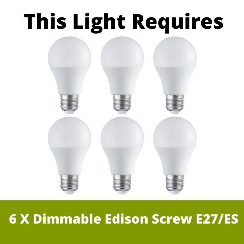 Cordero 6 Light Gold Tiered Pendant