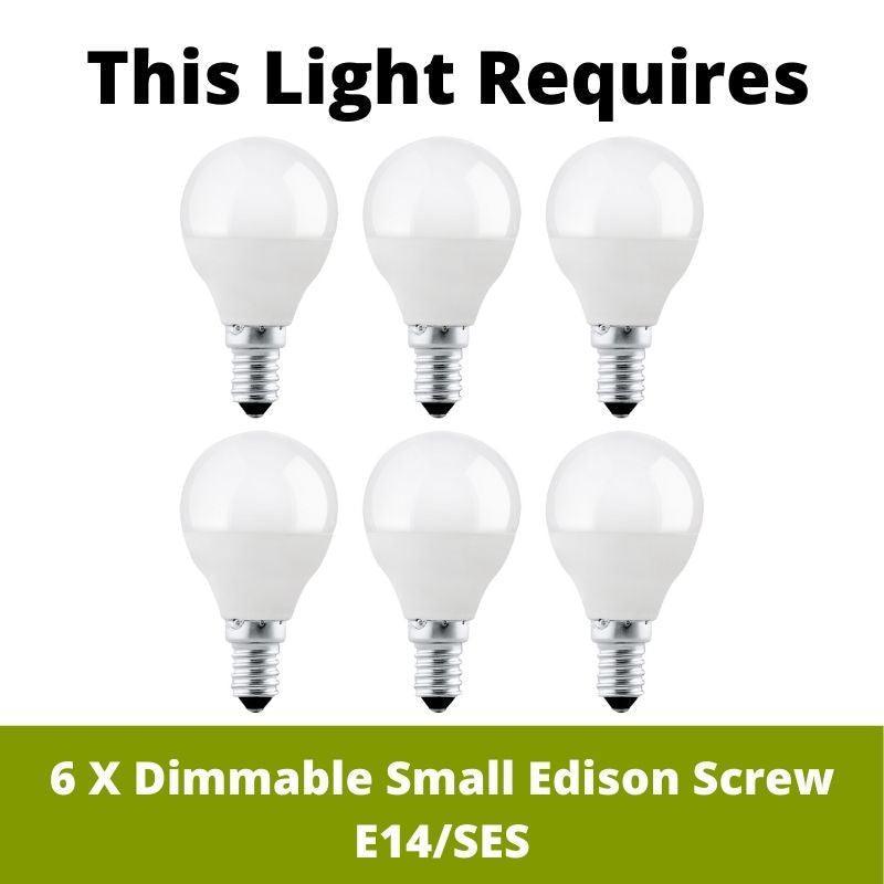 Hinkley Monaco Brushed Nickel Finish 6 Light Chandelier-OPEN-BOX-50-290626
