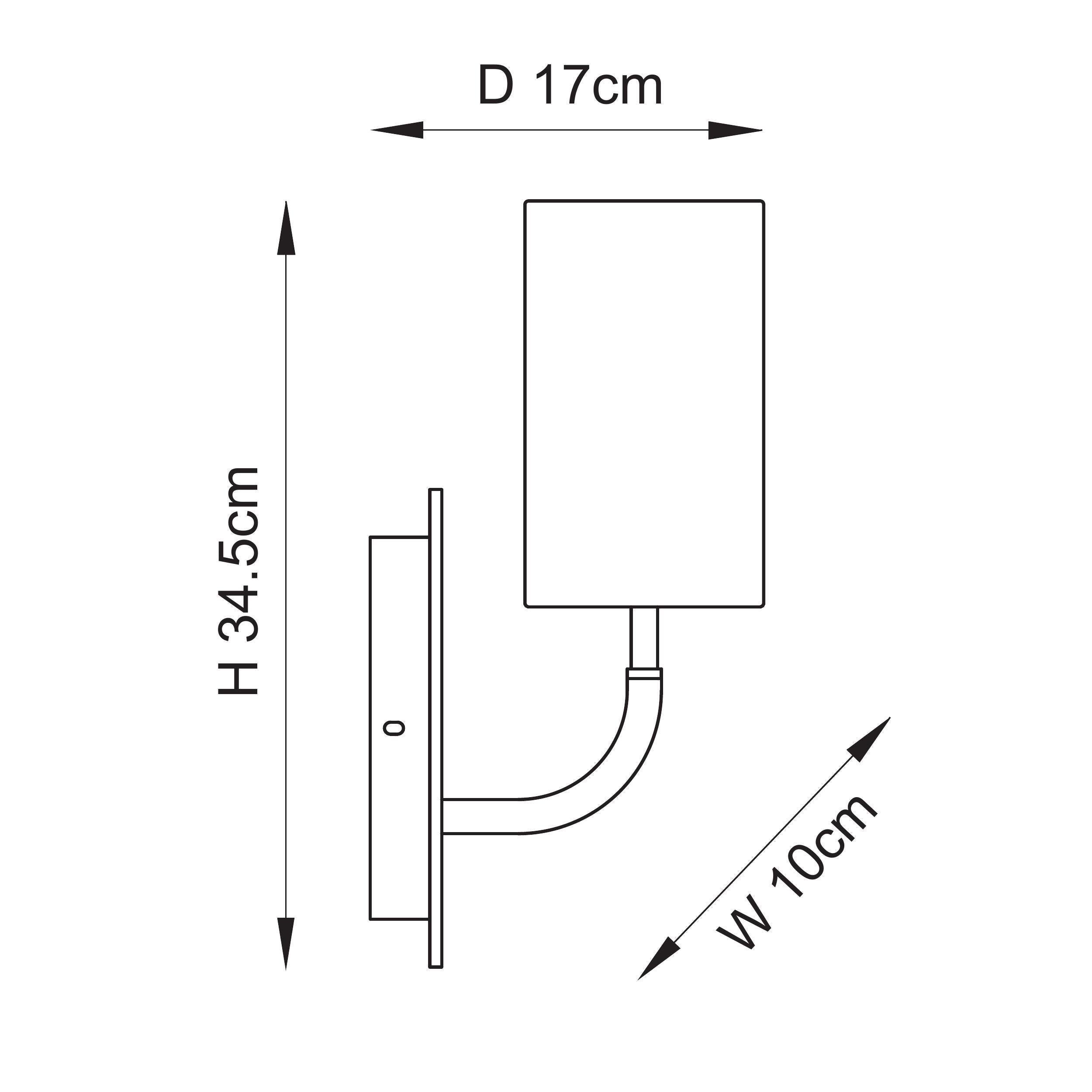 Living Lights Brass & White Marble Curved Arm Wall Light-OPEN-BOX