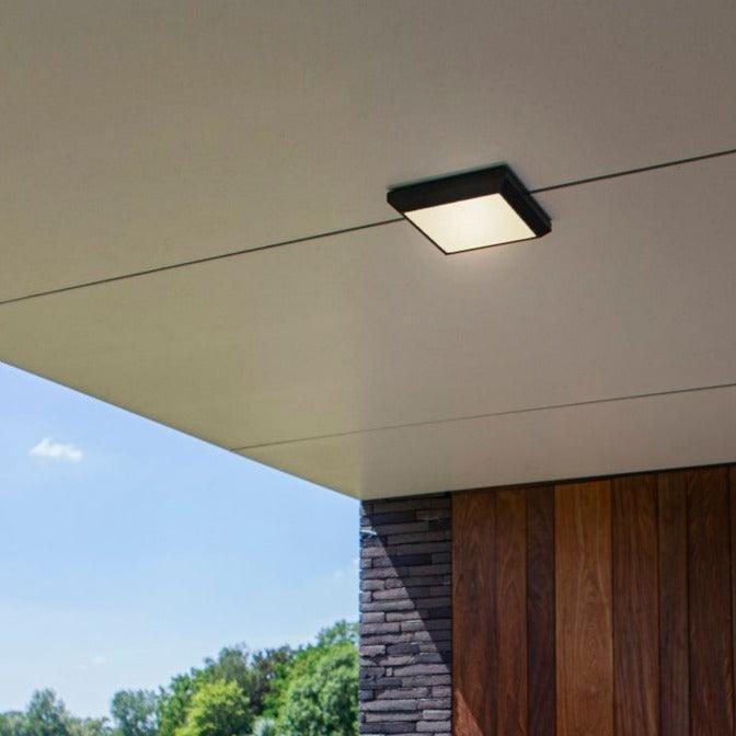 Lutec Helena Outdoor LED Grey Wall or Flush Ceiling Light 5102101118 Ceiling shot