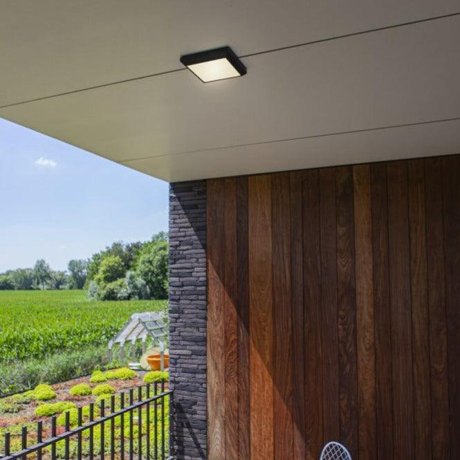 Lutec Helena Outdoor LED Grey Wall or Flush Ceiling Light 5102101118