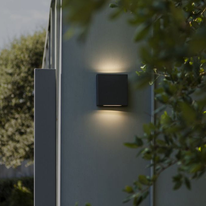 Lutec Pili Outdoor LED Up & Down Wall Light - Grey
