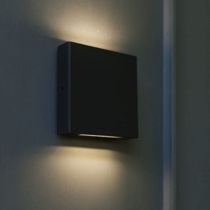 Lutec Pili Outdoor LED Up & Down Wall Light - Grey