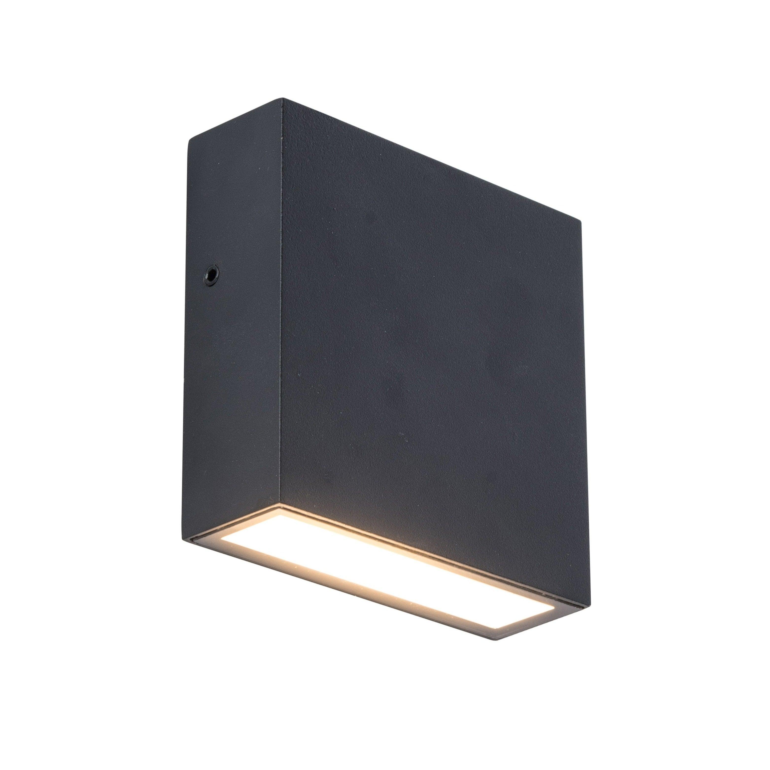 Lutec Gemini Beams Outdoor LED Wall Light In Matt Black 5104003012