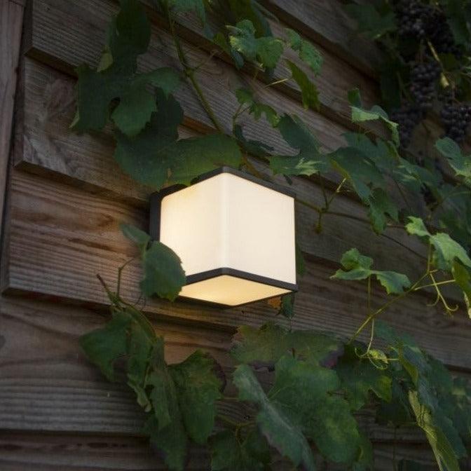 Lutec Doblo LED Grey Outdoor Cubic Wall Light 5105001125 Outside wall