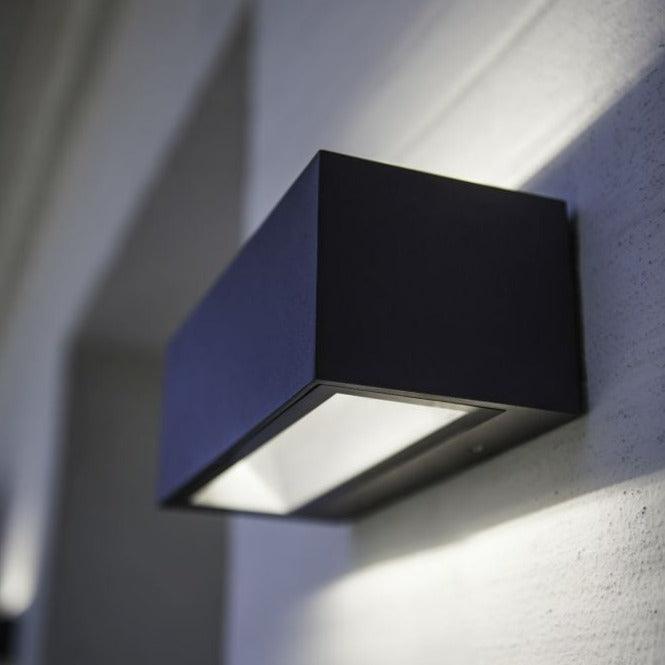 Lutec Gemini IP54 Integrated LED Outdoor Wall Light - Grey 5189112118 detail