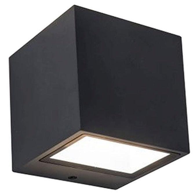 Lutec Gemini Outdoor LED Down Wall Light In Matt Black