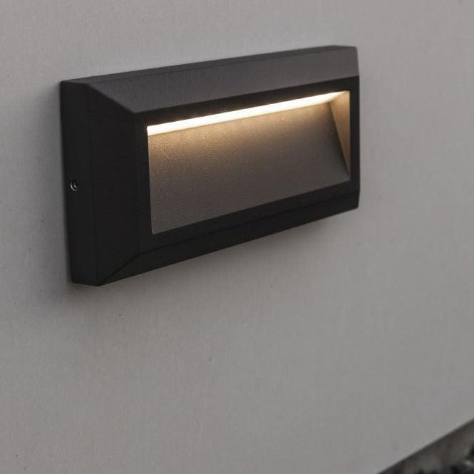 Lutec Helena Outdoor Grey LED Wall Light 5191602118 close up