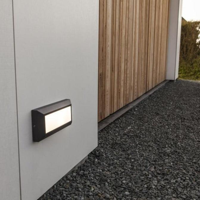 Lutec Helena Outdoor Surface Brick LED Wall Light - Black 5191605012