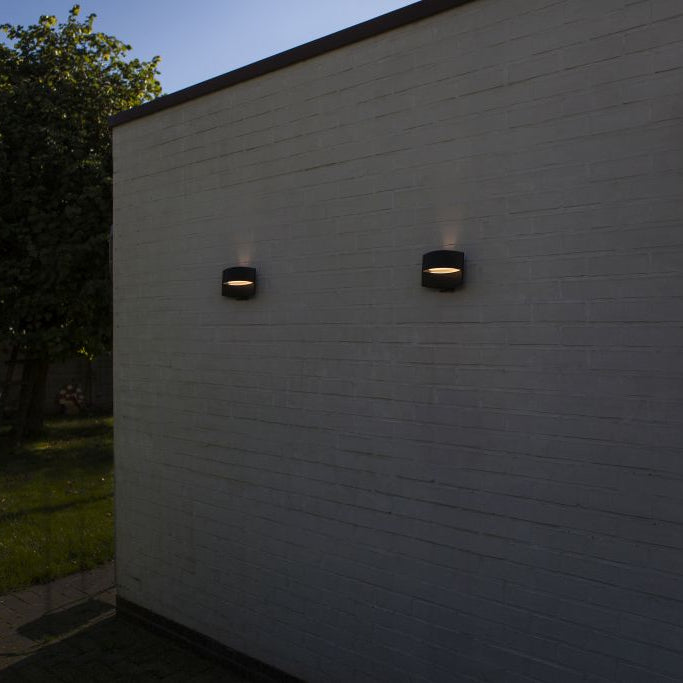 Lutec Lotus LED Outdoor Wall Light – Matt Black