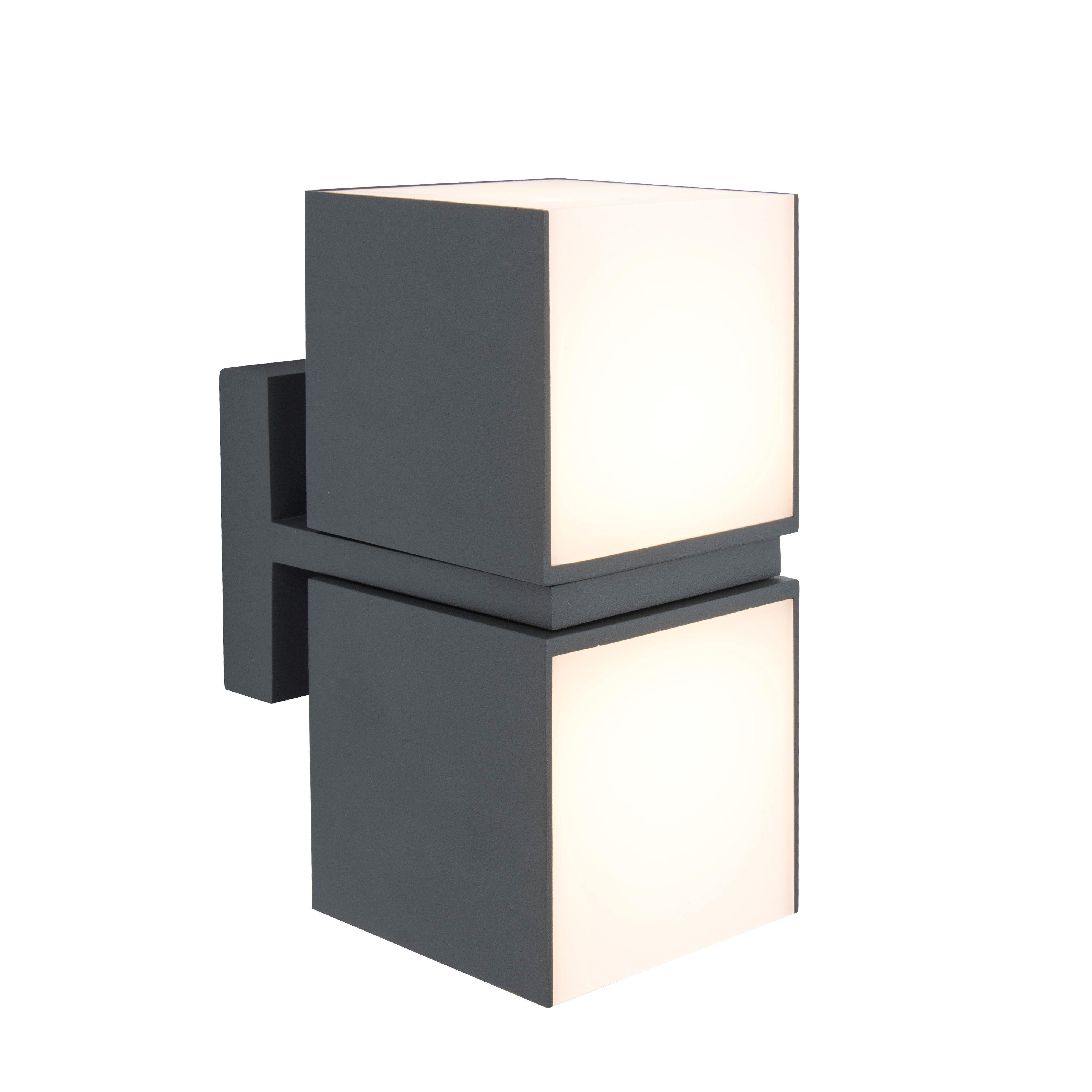 Lutec Cuba LED Adjustable Wall Light - Dark Grey-clearance